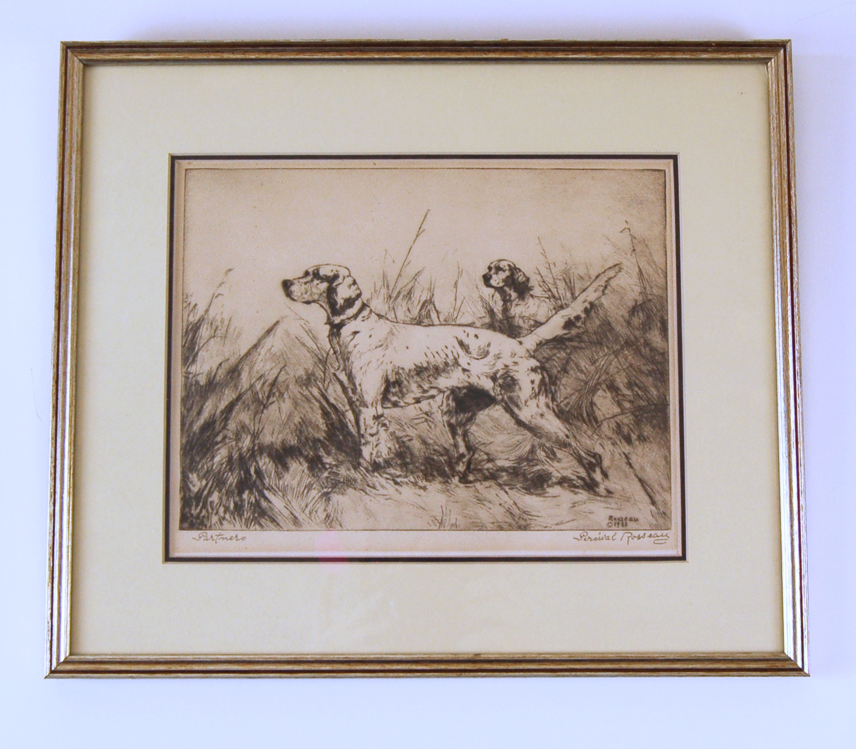 "Partners" Etching by Percival Rosseau
