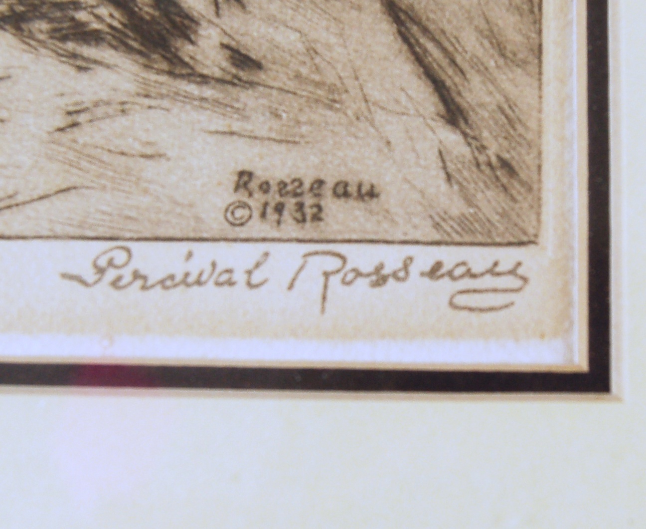 "Partners" Etching by Percival Rosseau