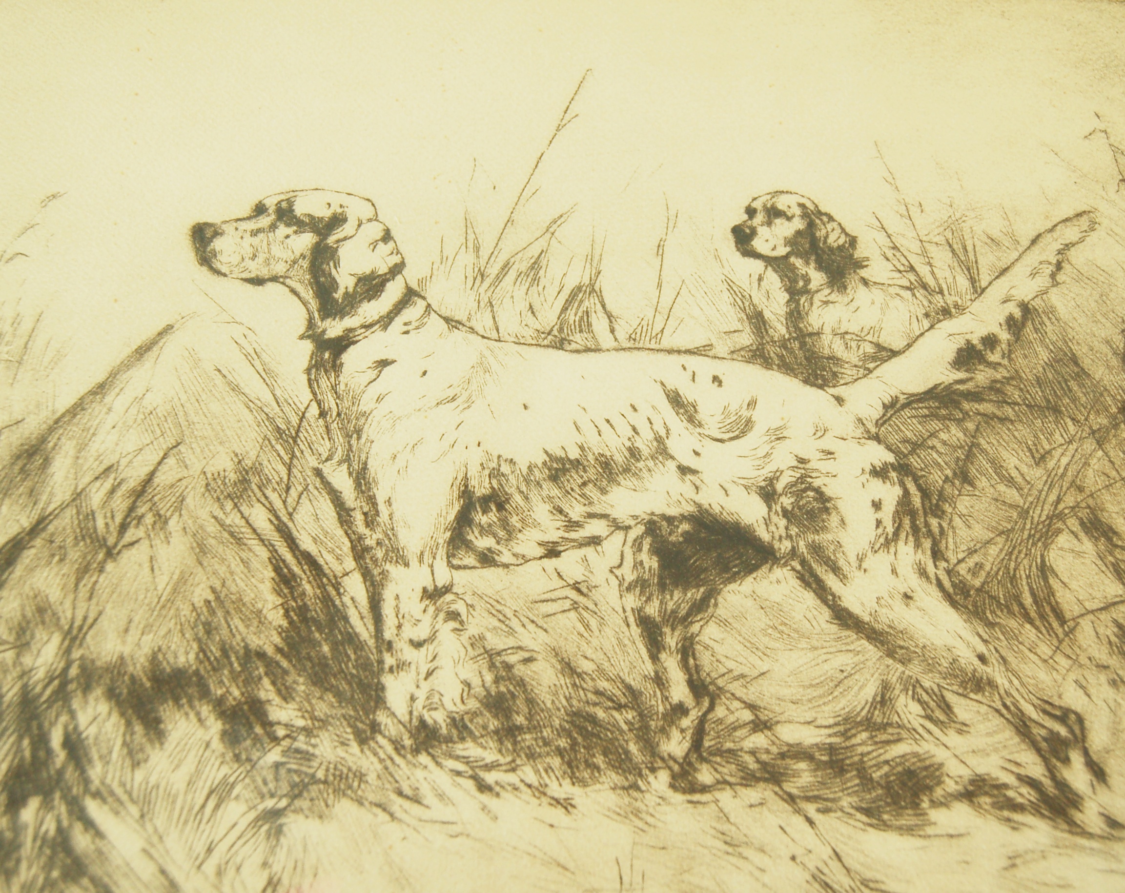 "Partners" Etching by Percival Rosseau