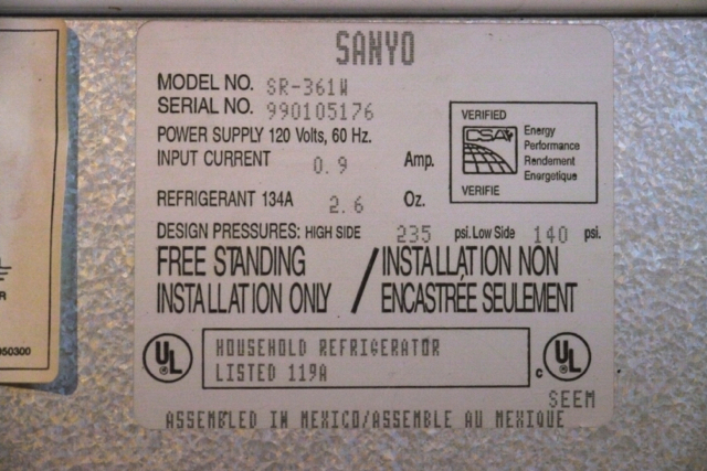 Sanyo Mini Refrigerator