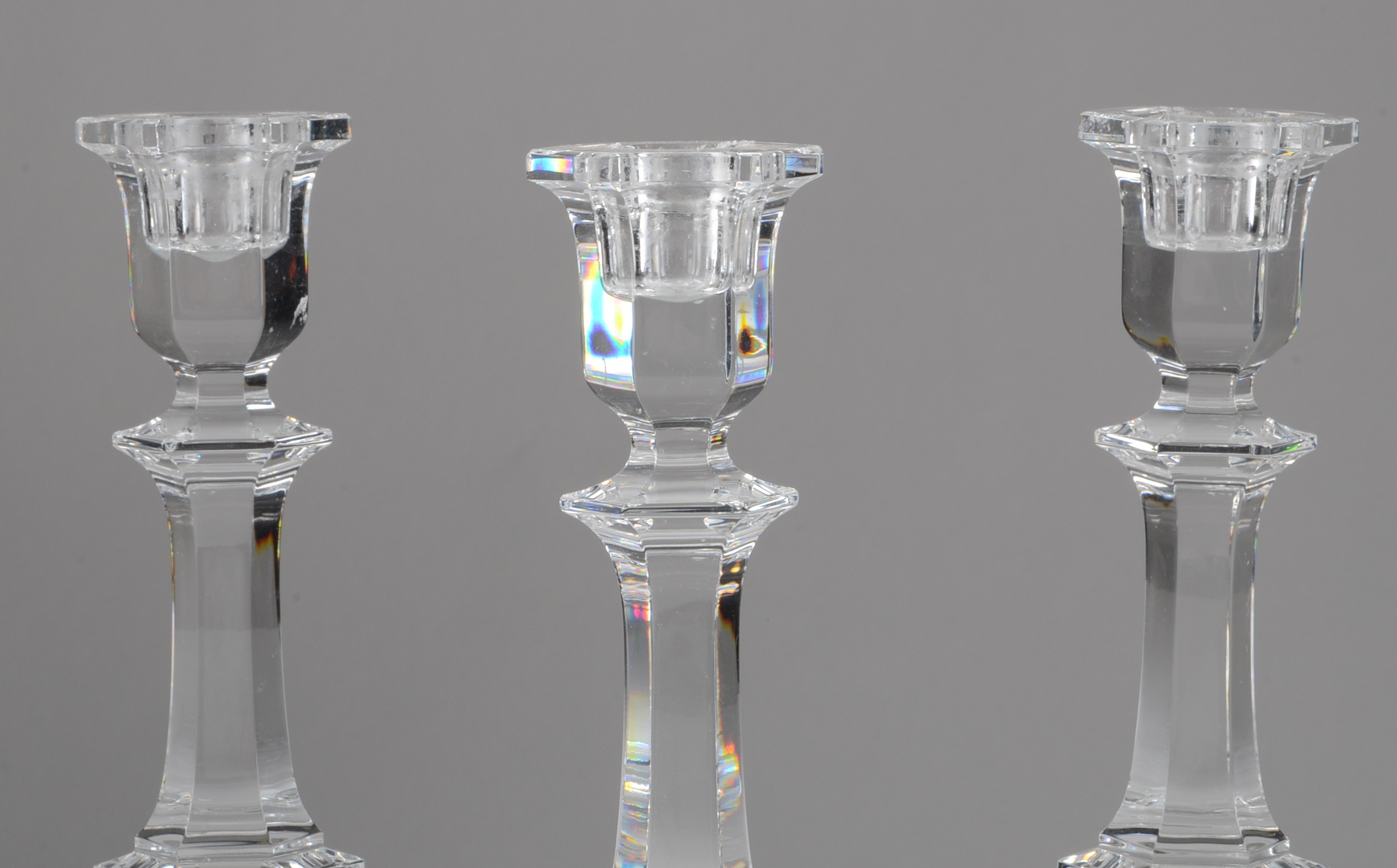 Two Pair of Baccarat "Harcourt" Candlesticks