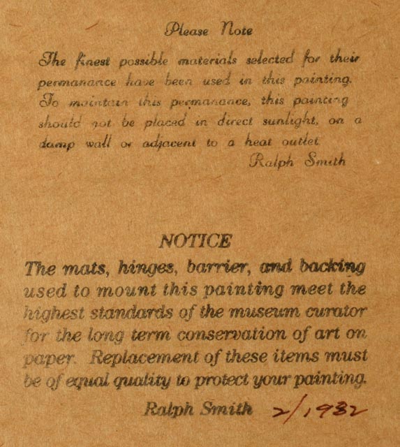 Original Ralph Smith "Big Mama" Watercolor