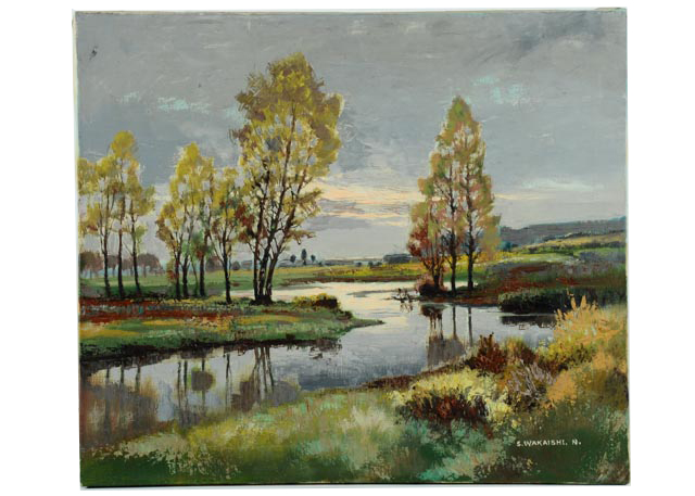 Original S. Wakaishi Oil on Canvas Painting