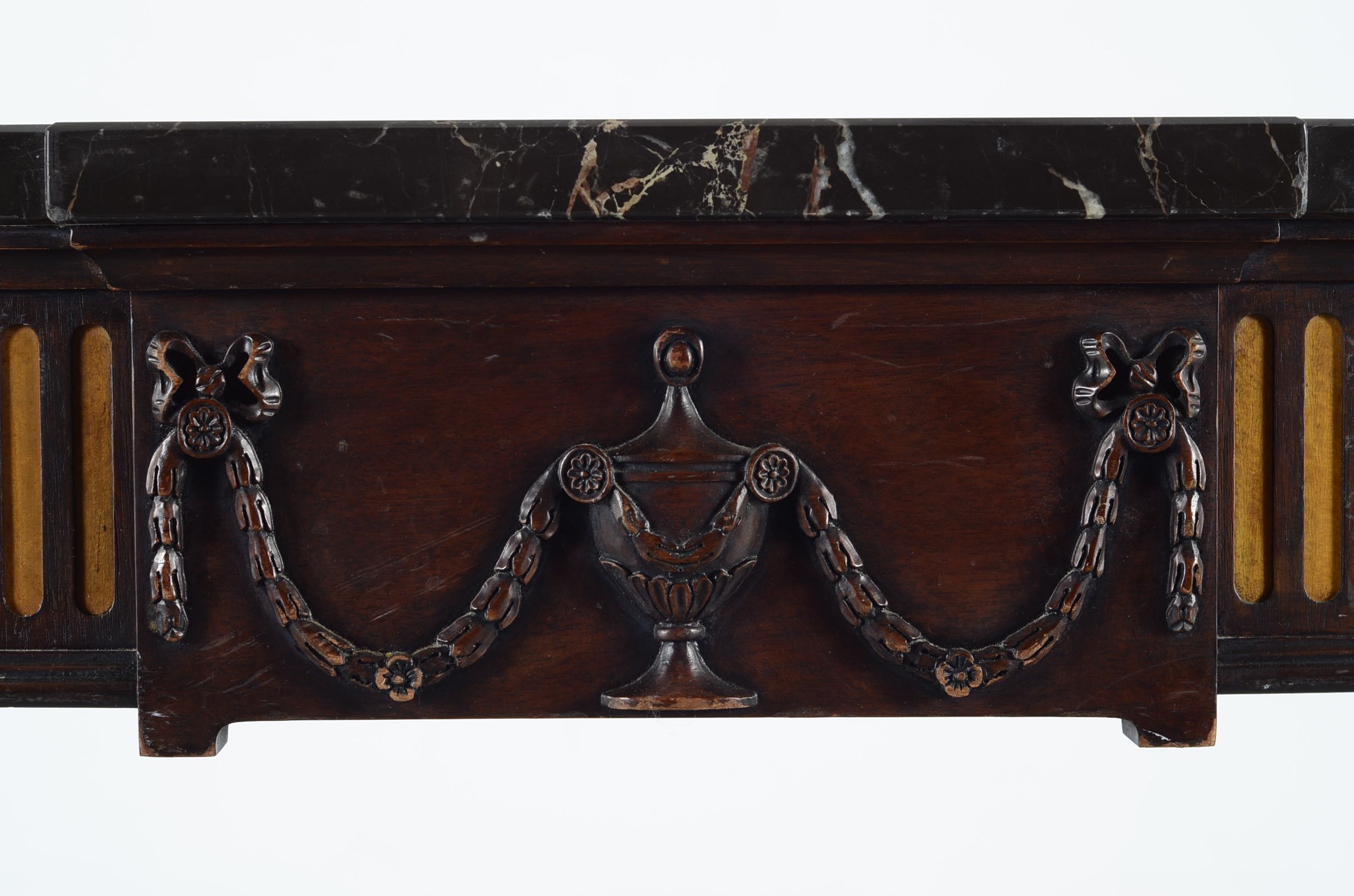 Henkel-Harris Marble Topped Mahogany Side Table