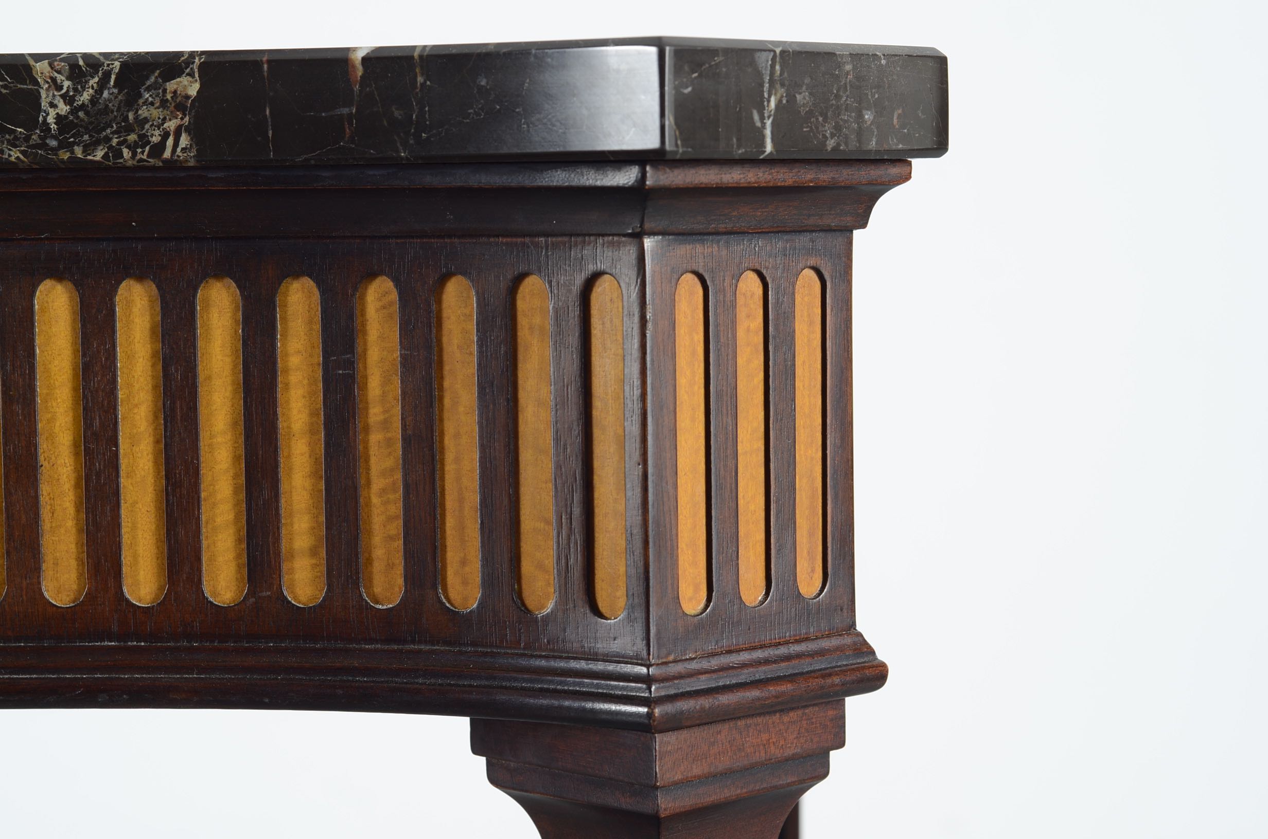 Henkel-Harris Marble Topped Mahogany Side Table