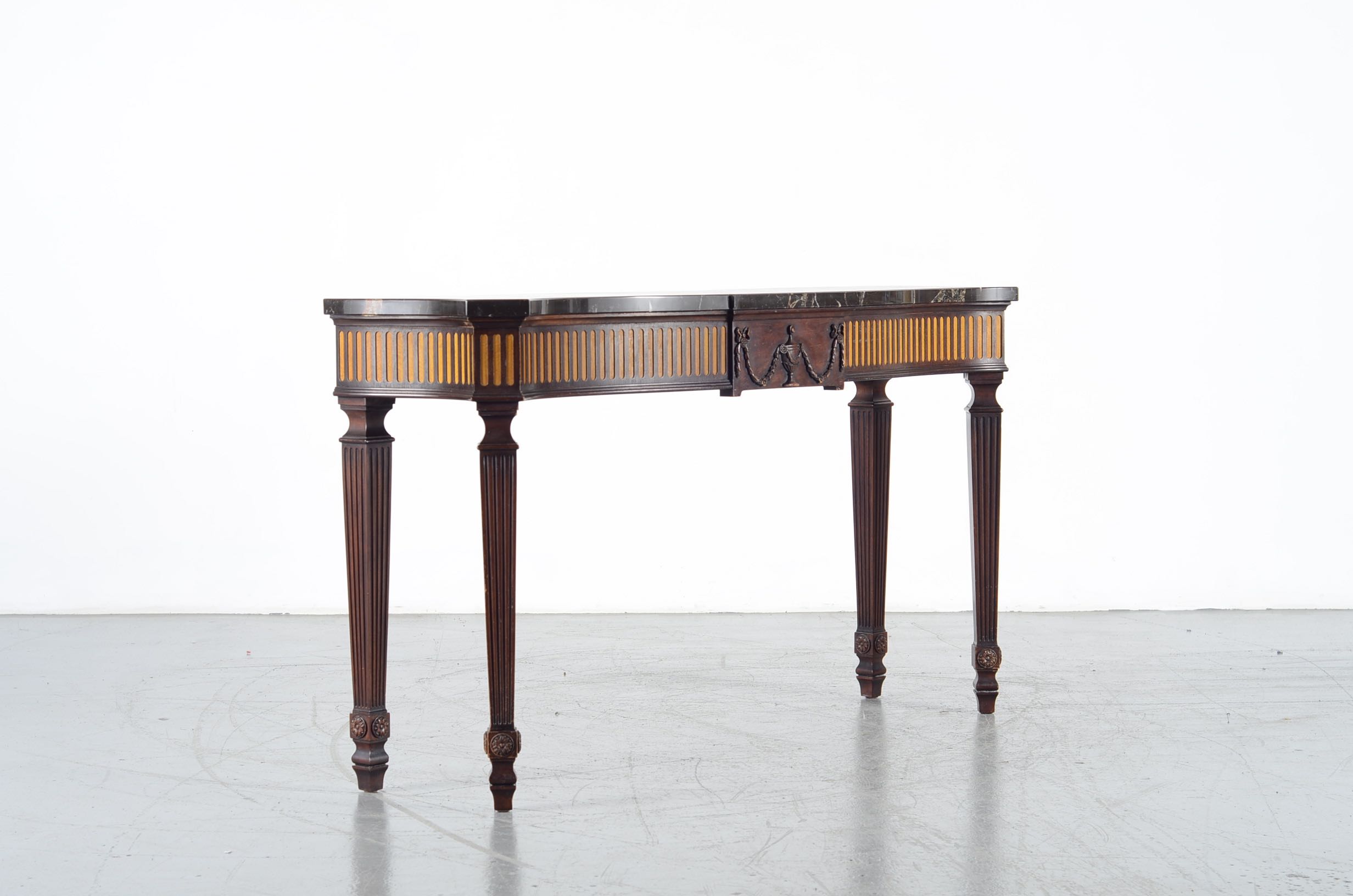 Henkel-Harris Marble Topped Mahogany Side Table