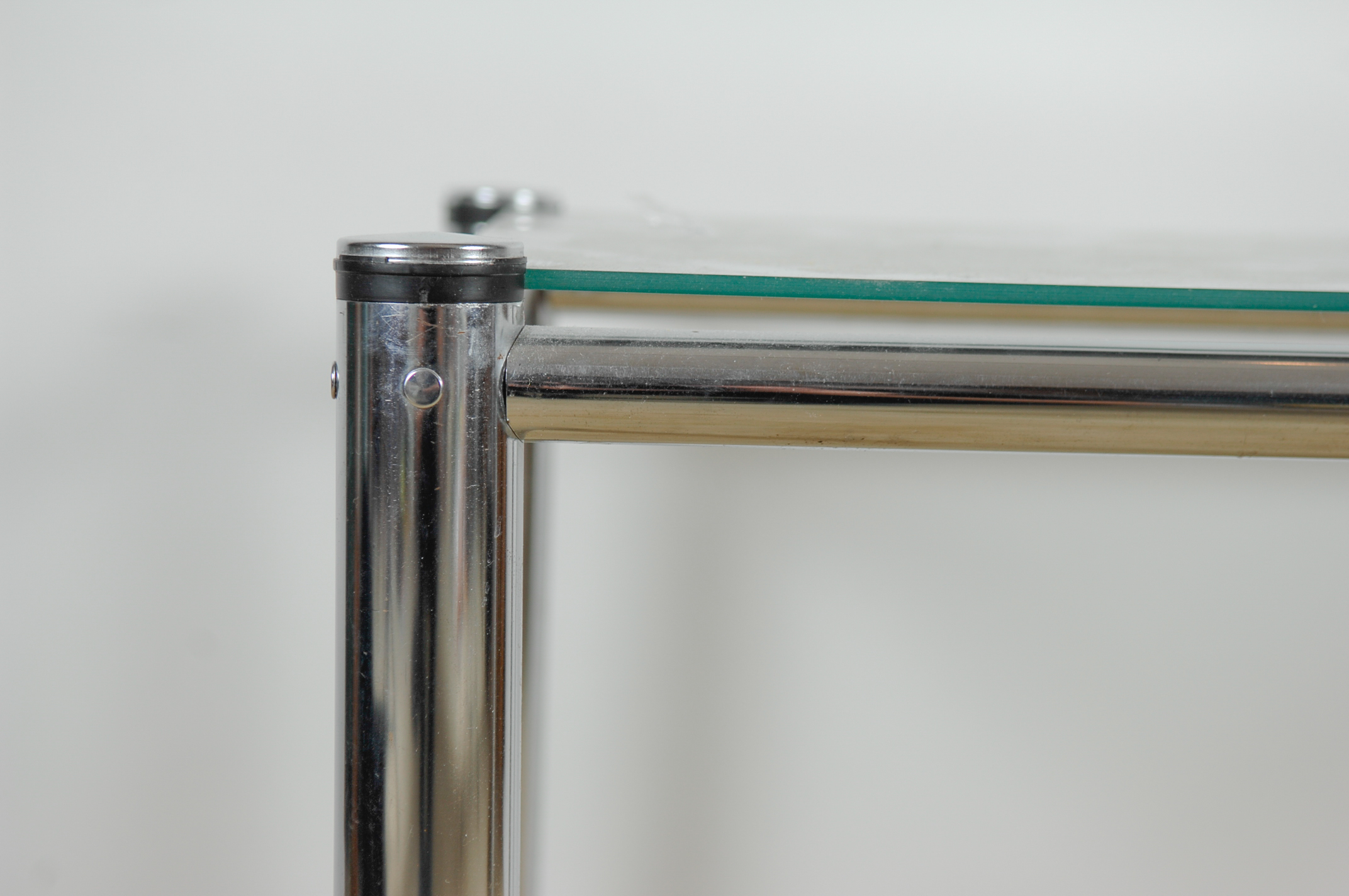 Modern Glass-Topped End Table