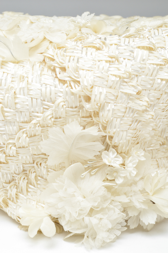 Women's Vintage Ivory Straw Hat