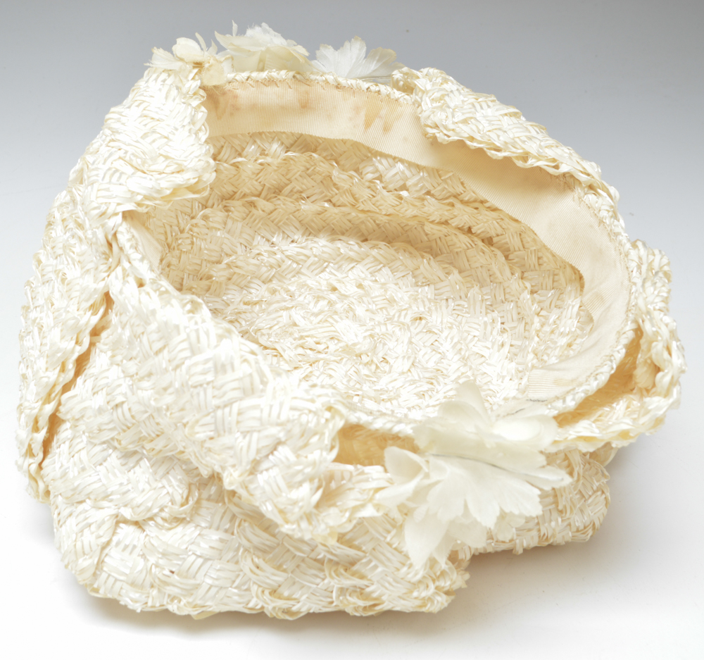 Women's Vintage Ivory Straw Hat