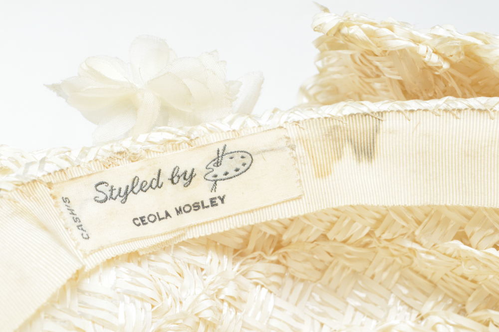 Women's Vintage Ivory Straw Hat