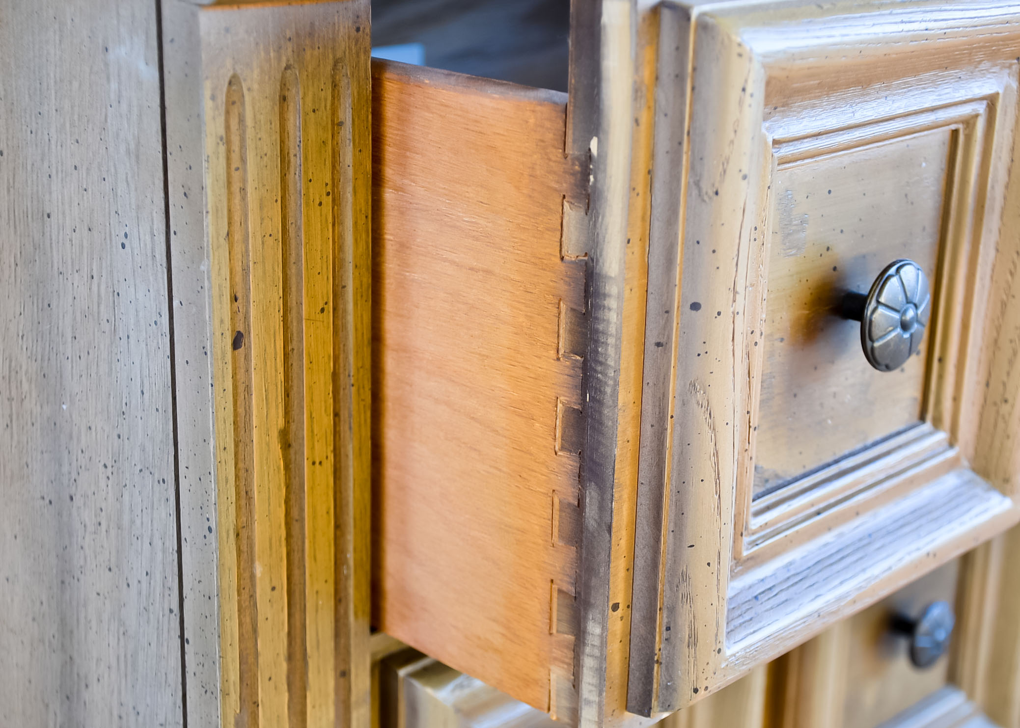 Wooden Nightstand with Drawers