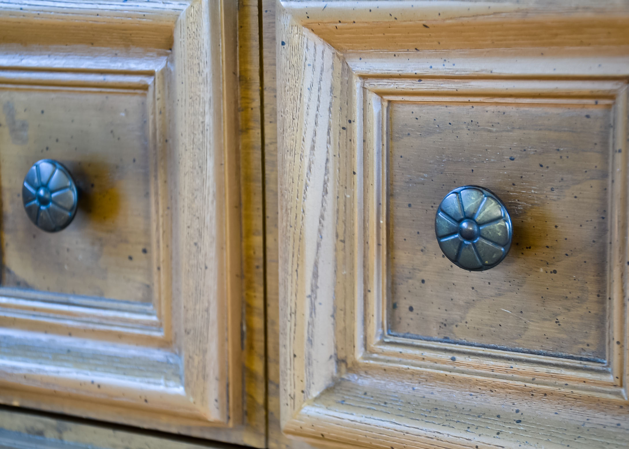 Wooden Nightstand with Drawers