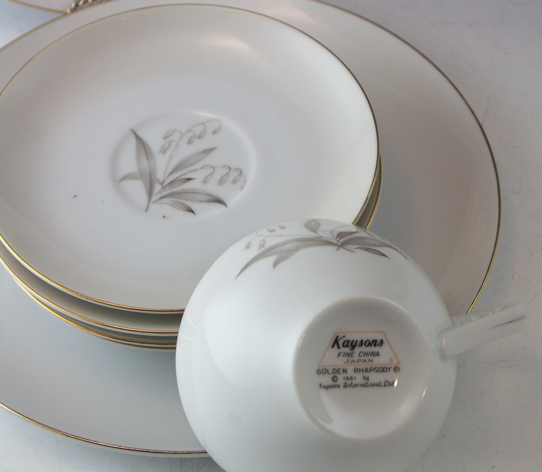 1961 Kaysons Fine China in Golden Rhapsody