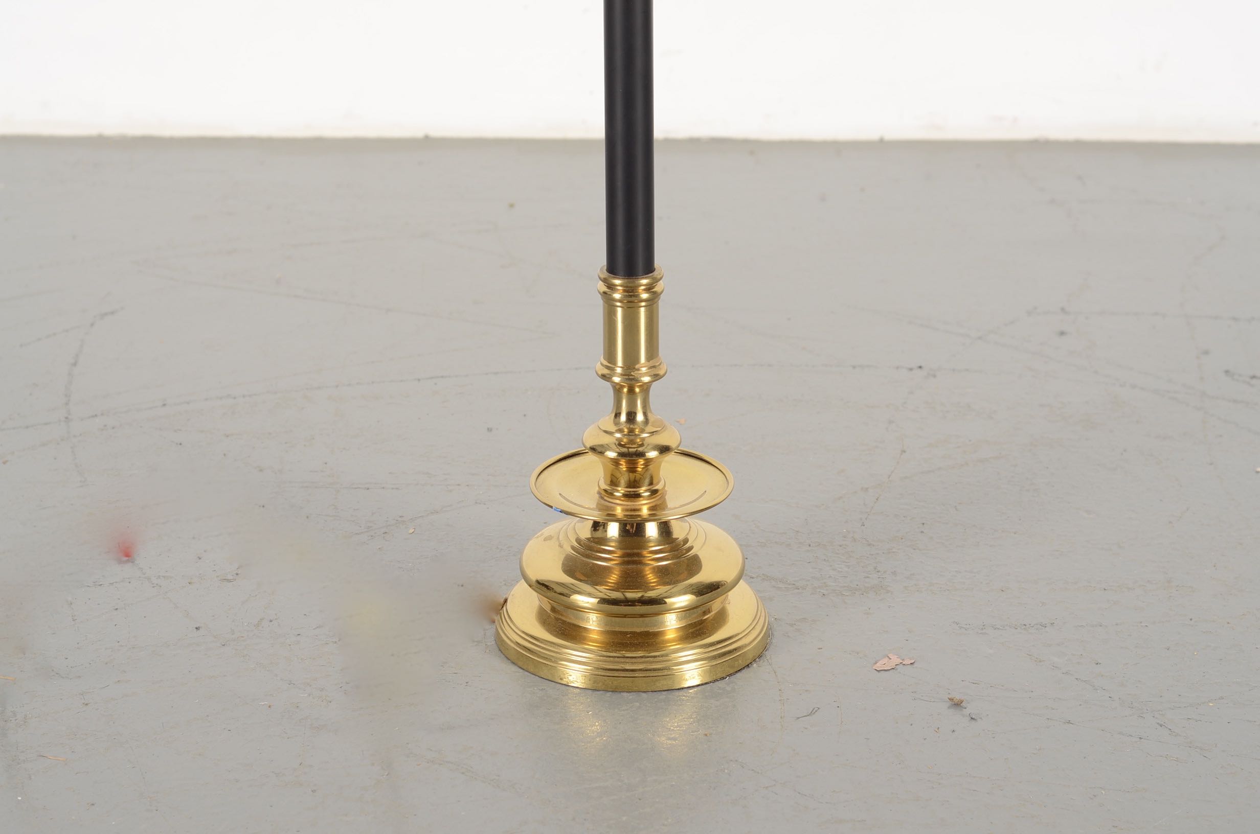 Pair of Stiffel Black and Brass Buffet Lamps