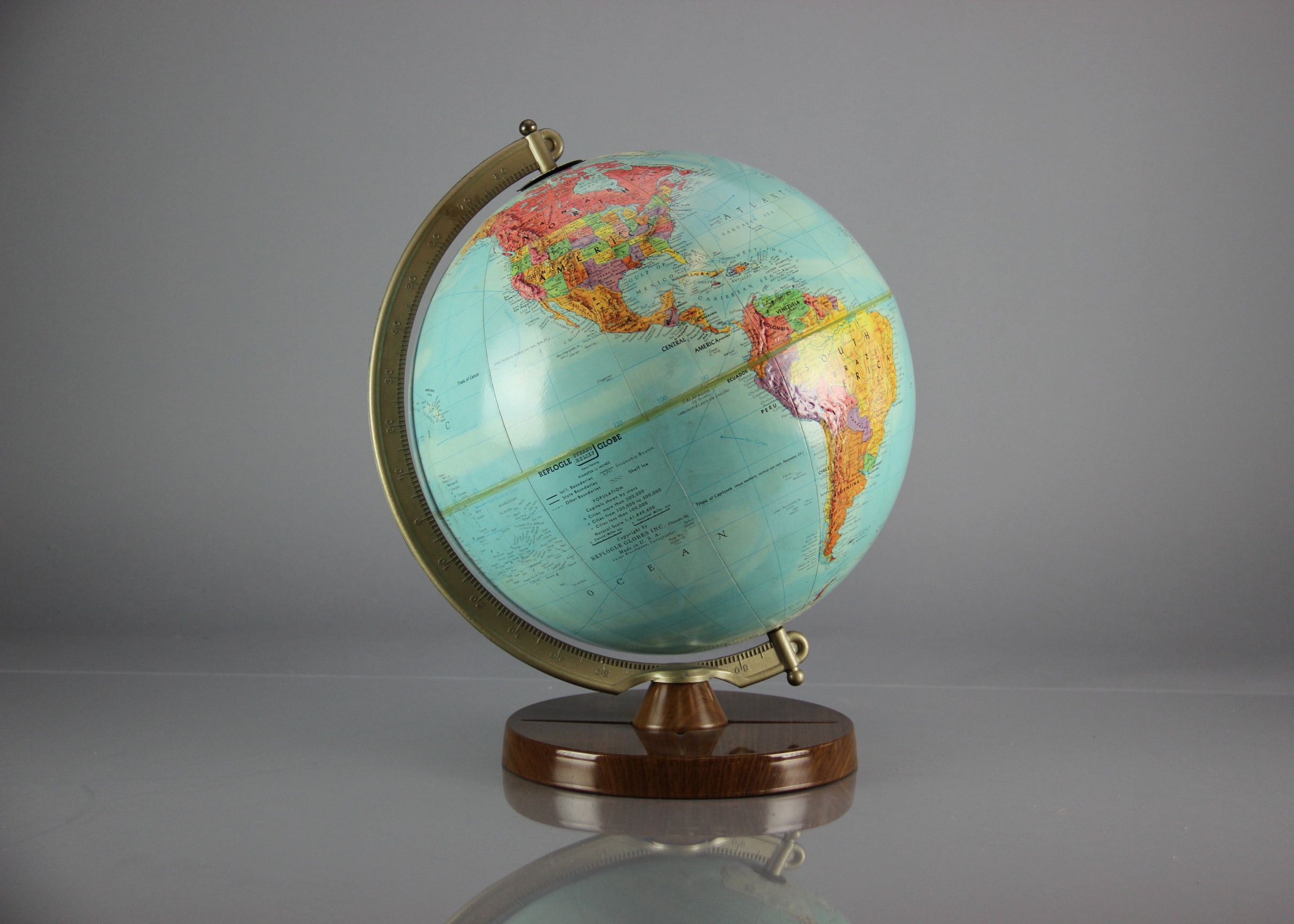 Vintage Replogle 'Stereo Relief' Globe