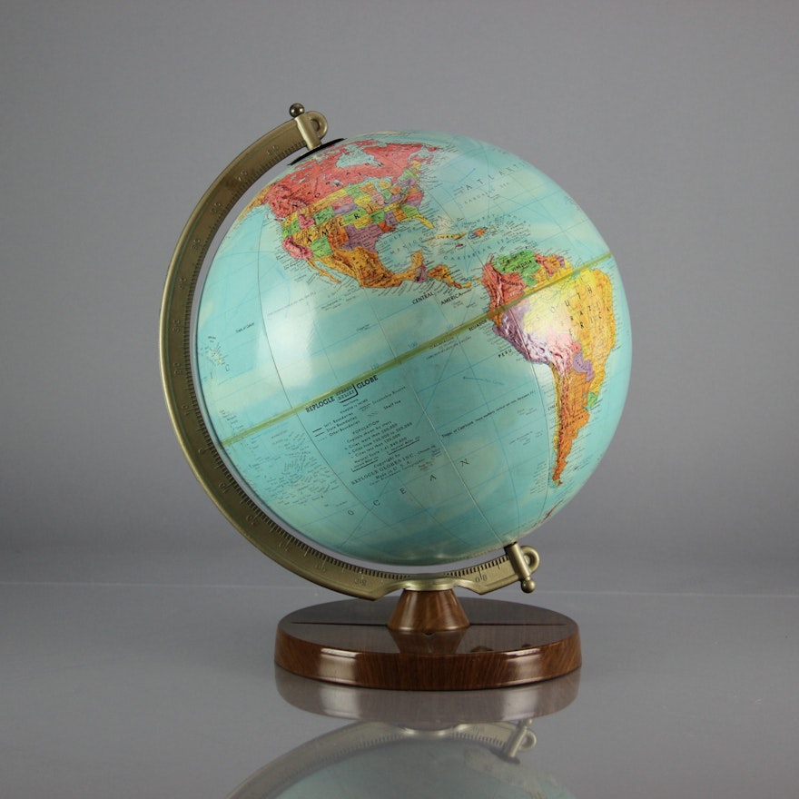 Vintage Replogle 'Stereo Relief' Globe