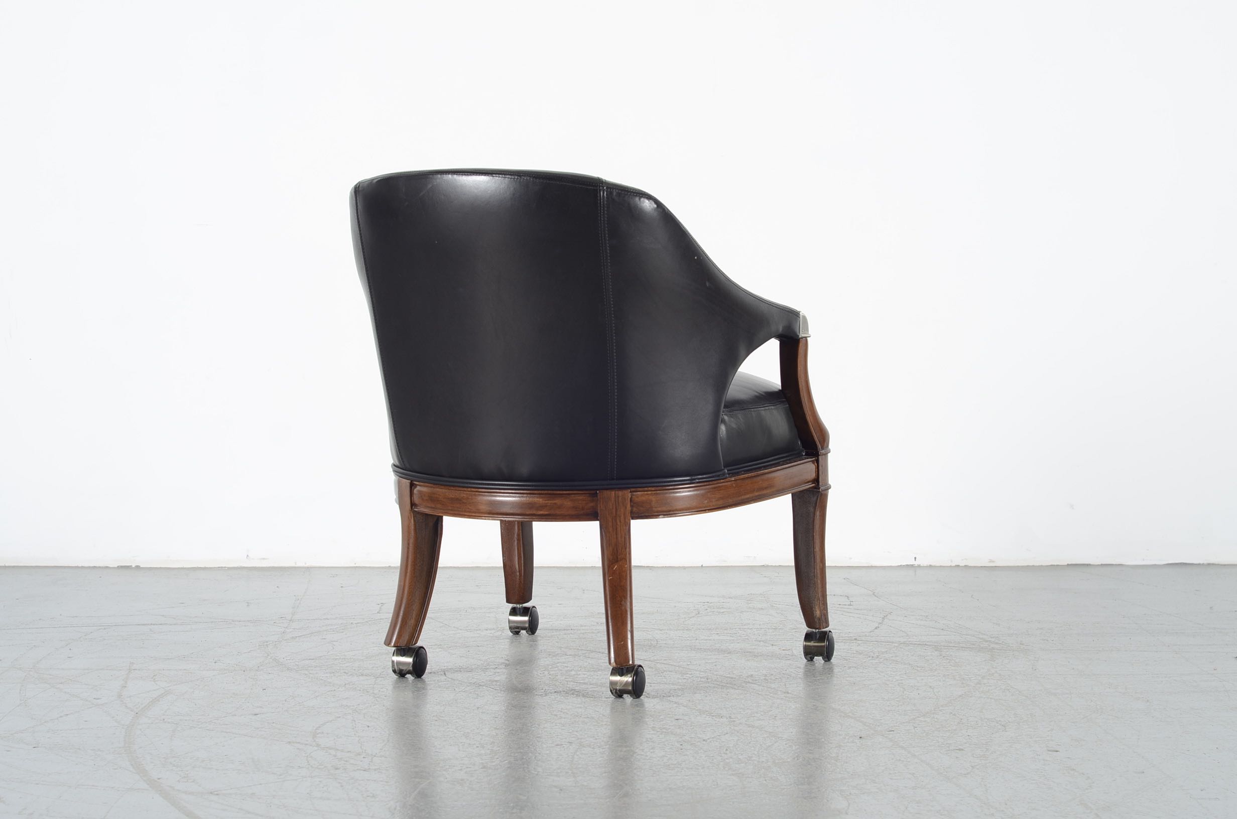 Thomasville Black Leather Chair