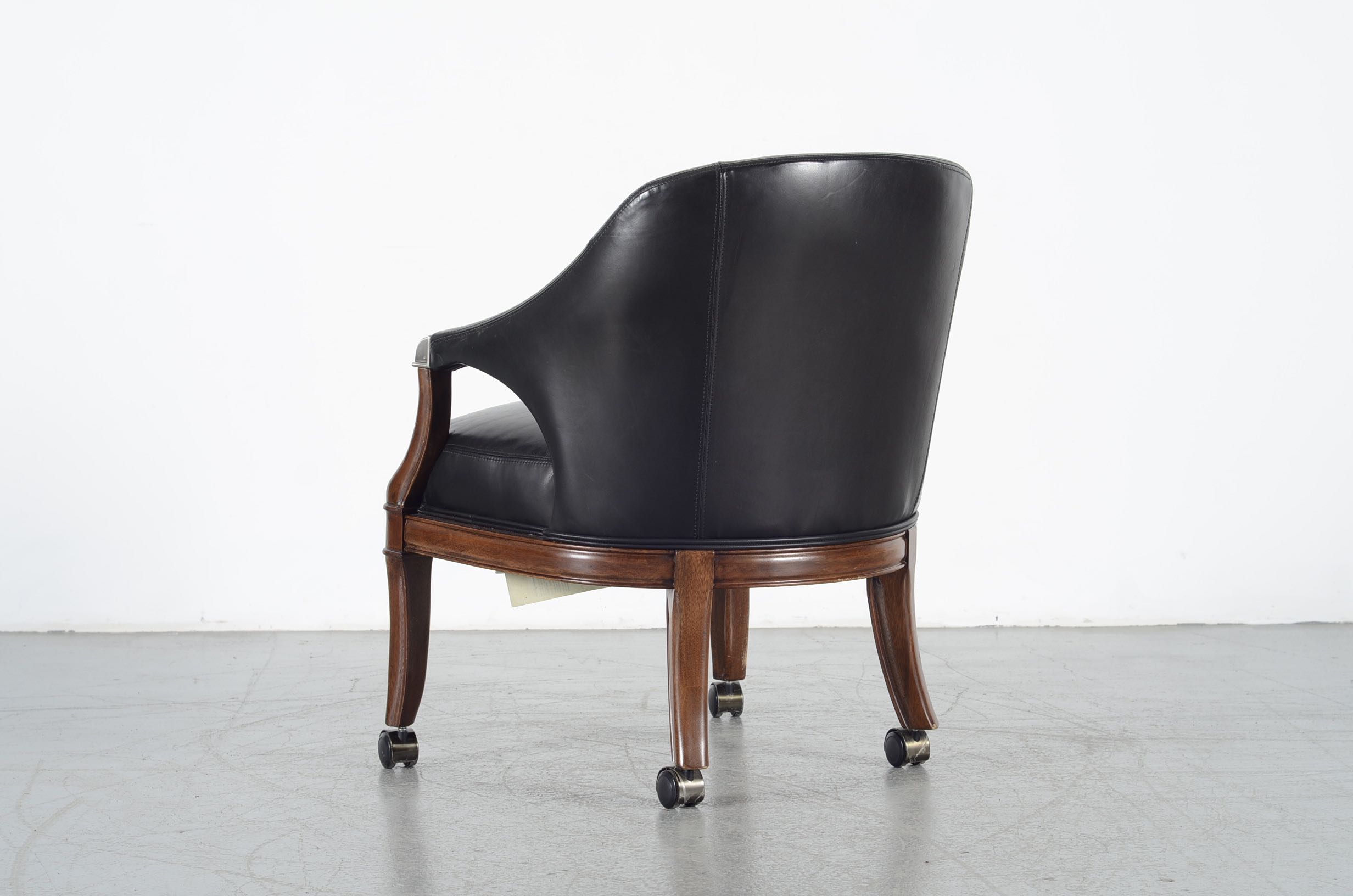Thomasville Black Leather Chair