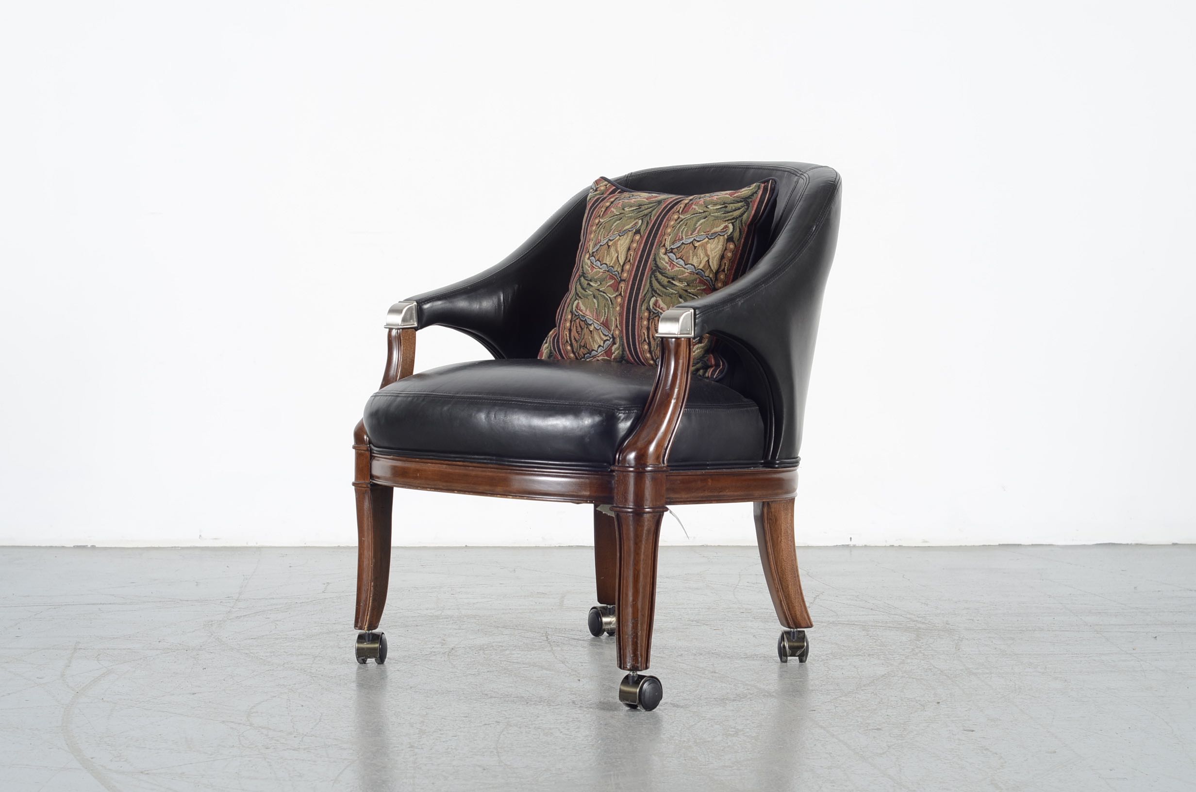 Thomasville Black Leather Chair