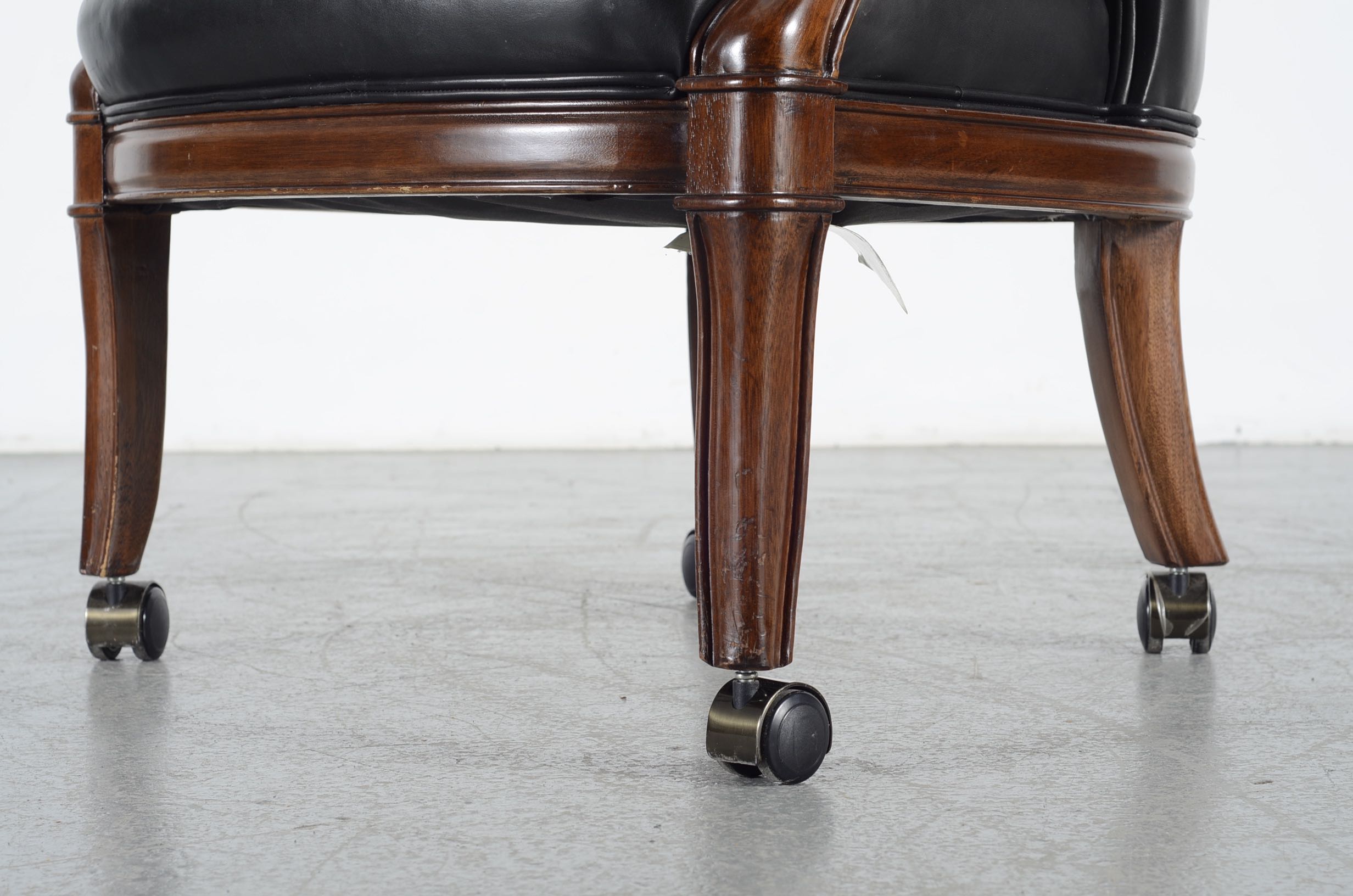 Thomasville Black Leather Chair