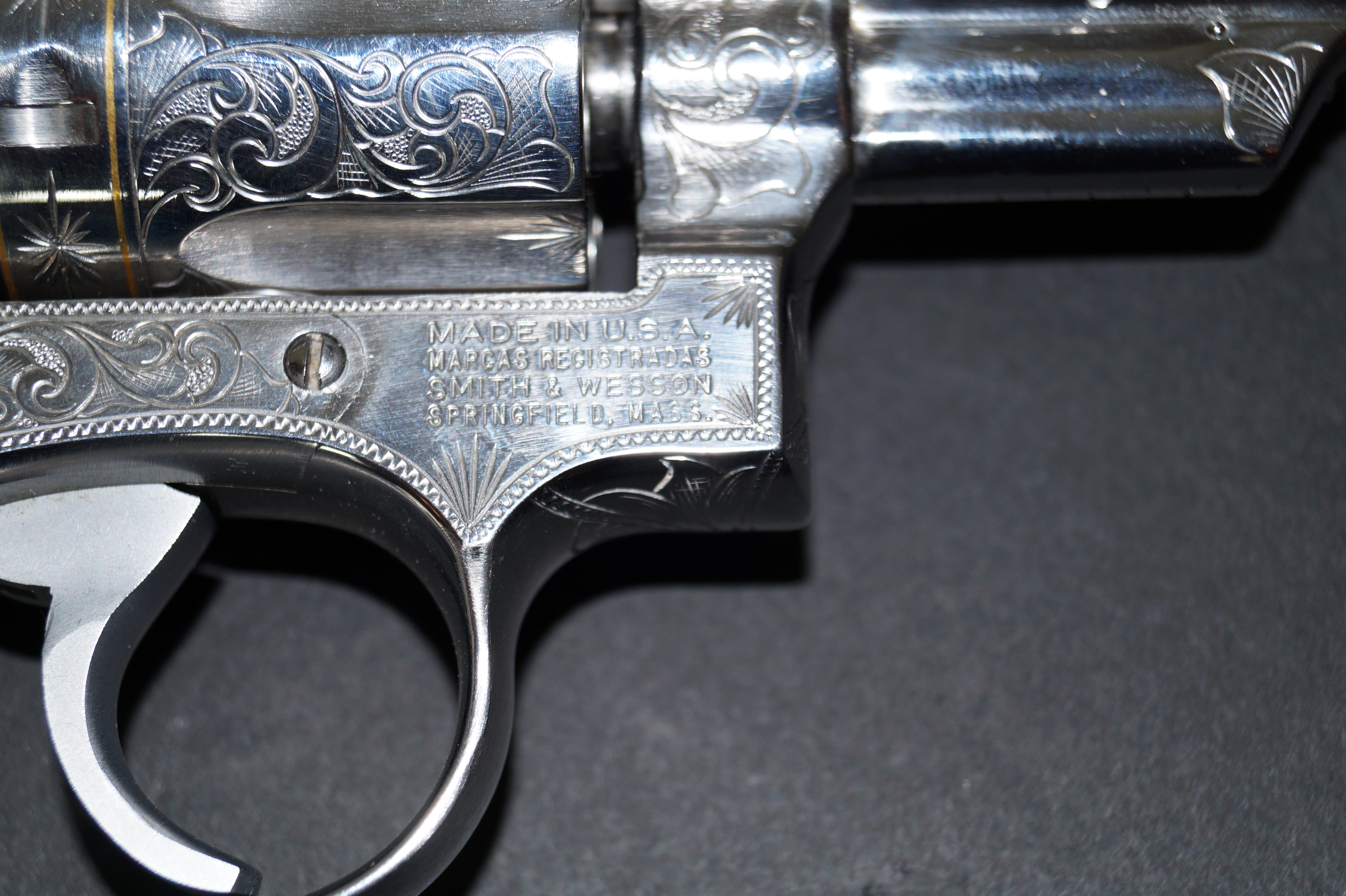 Engraved Smith & Wesson .357 Combat Magnum Model 66