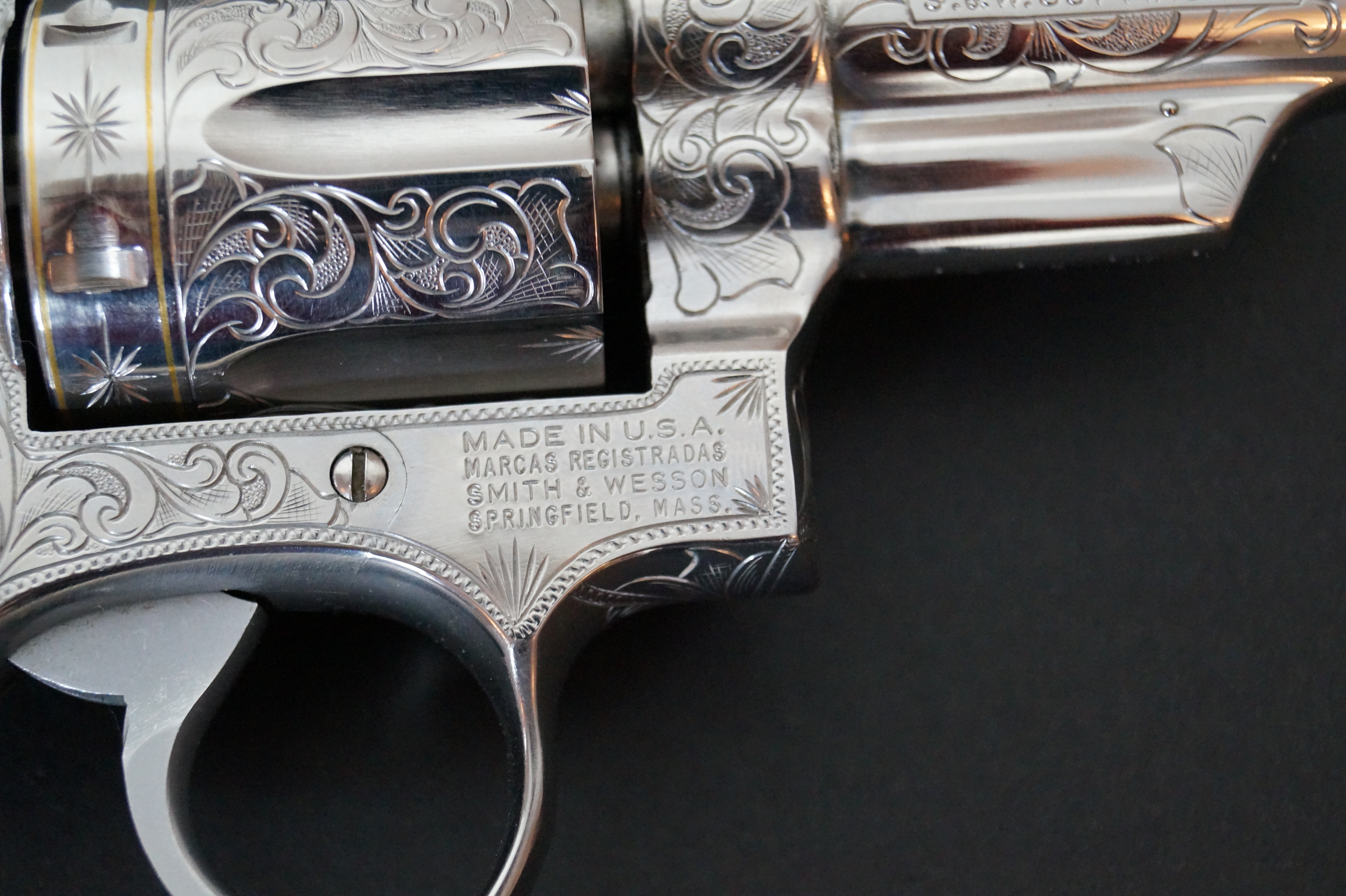Engraved Smith & Wesson .357 Combat Magnum Model 66