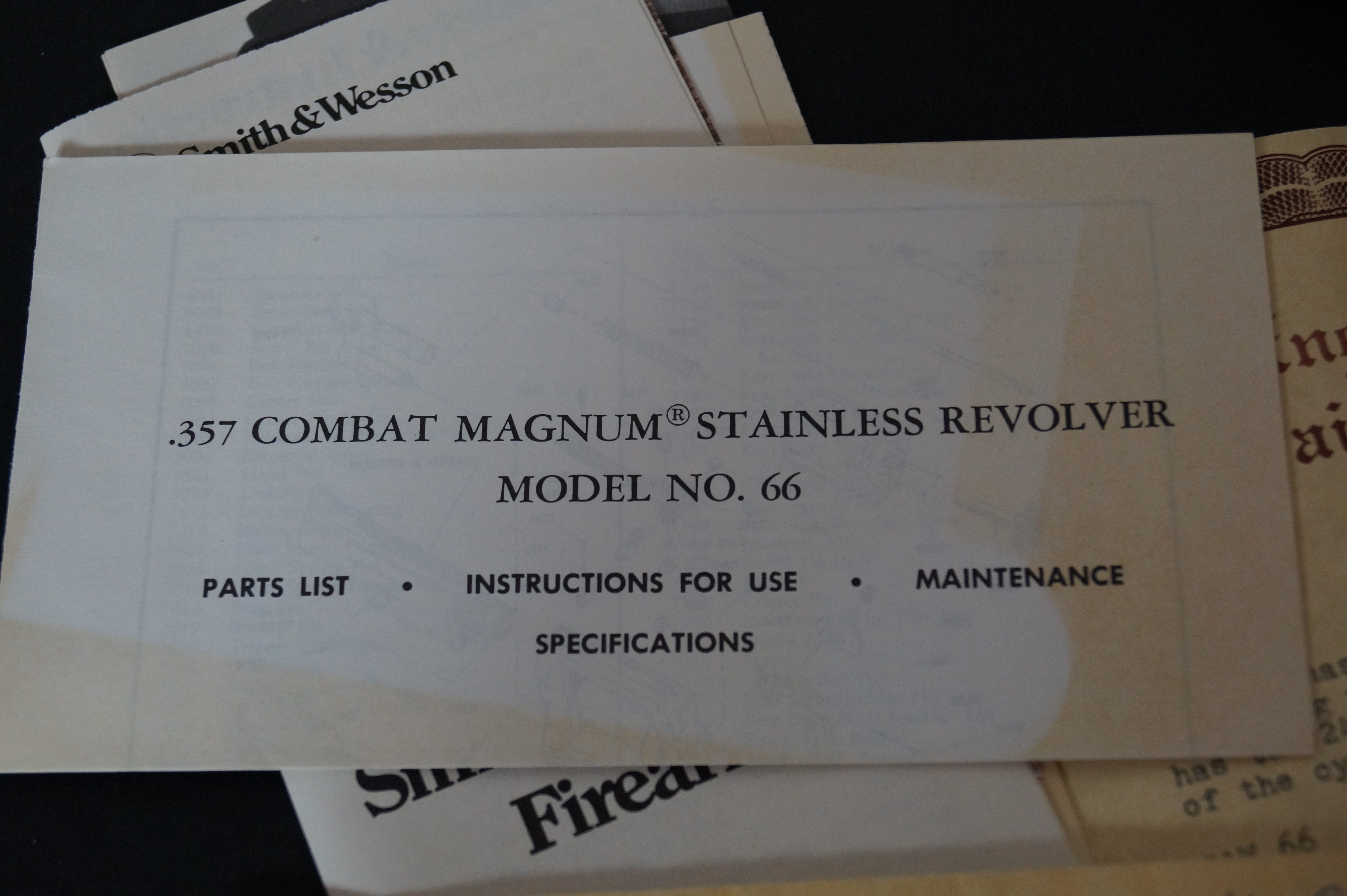 Engraved Smith & Wesson .357 Combat Magnum Model 66