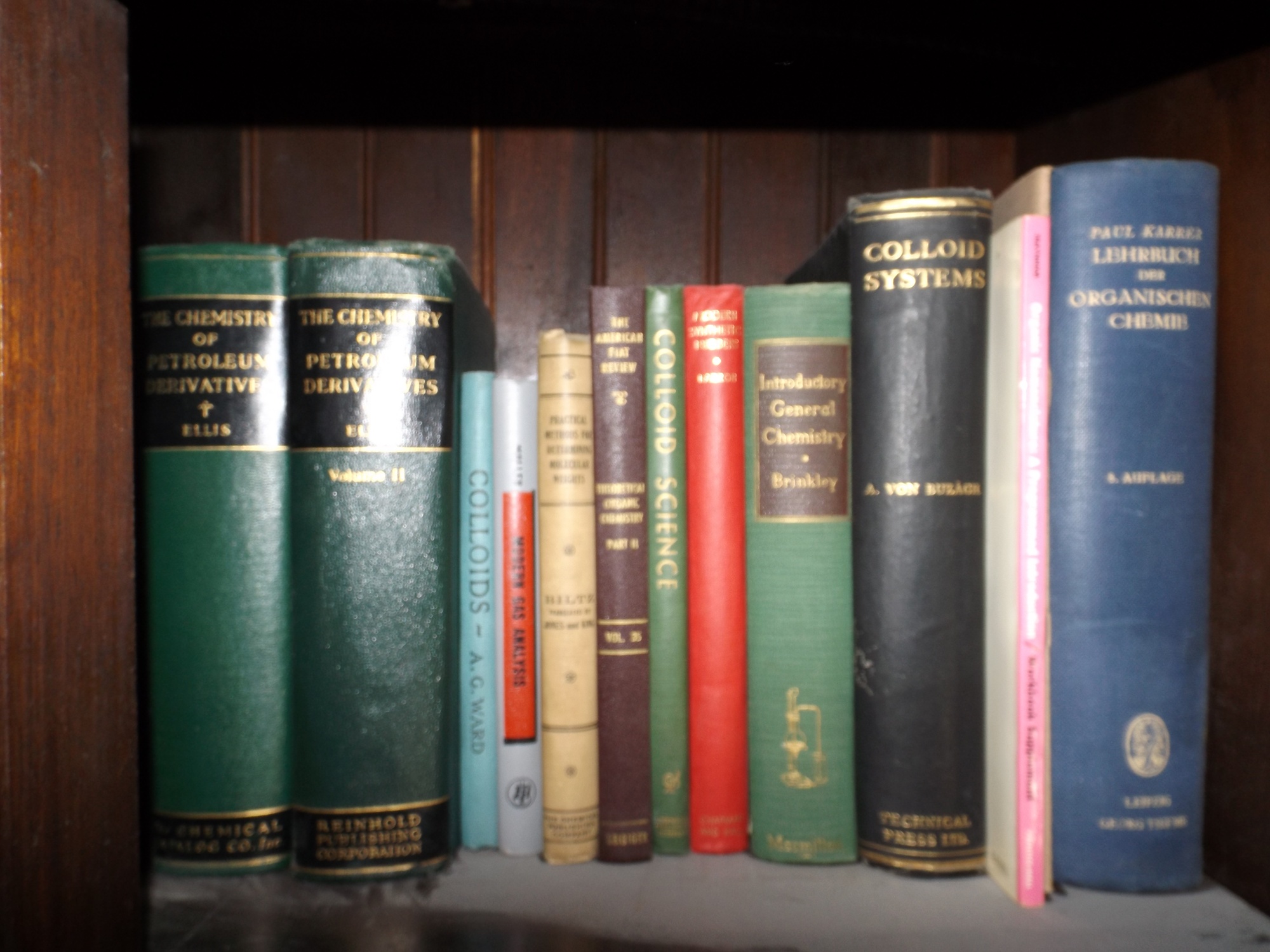 Five Shelves of Science and Chemistry Books