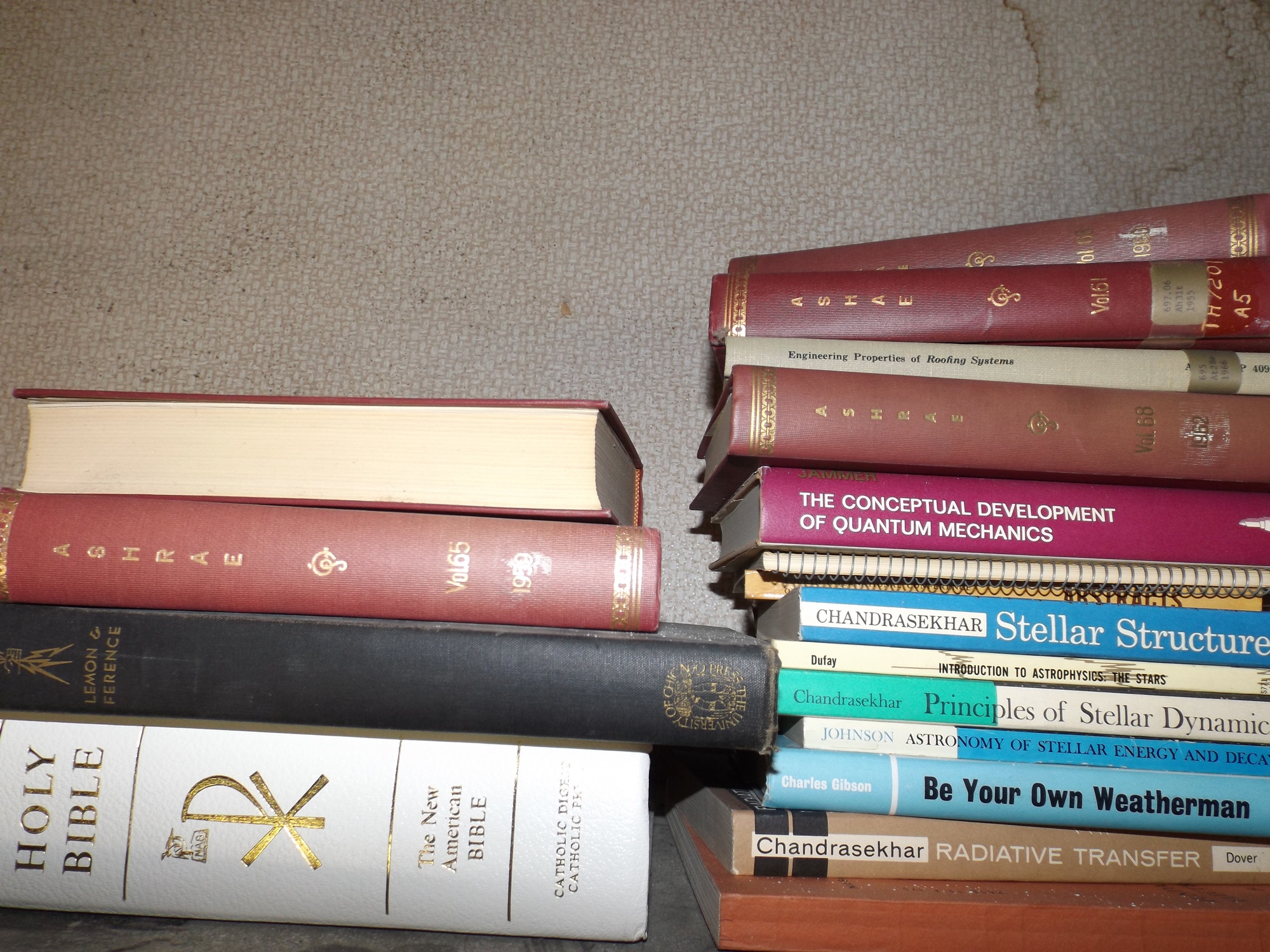 Five Shelves of Science and Chemistry Books