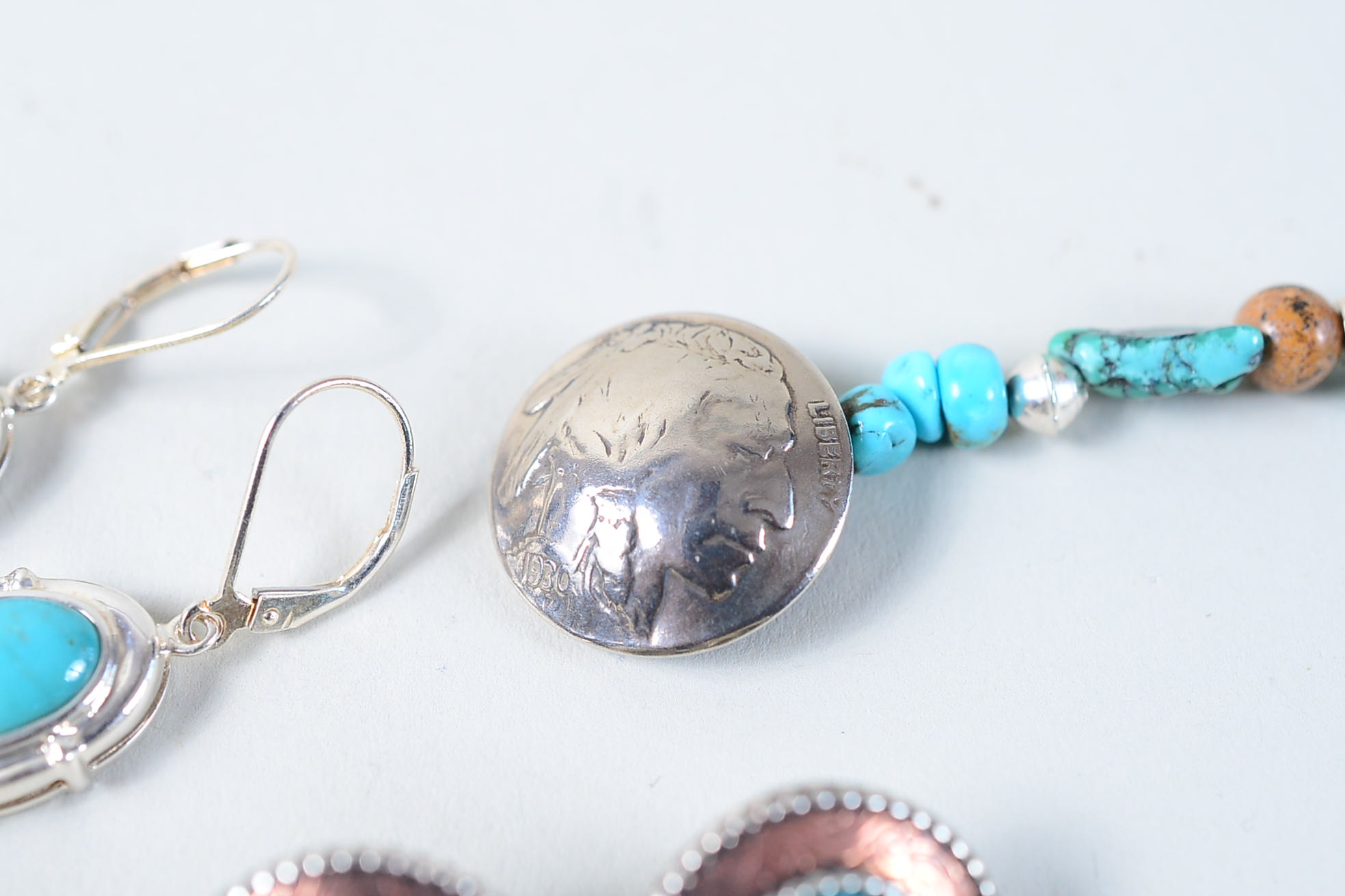 Sterling Silver&Turqoise Bracelet and Earrings