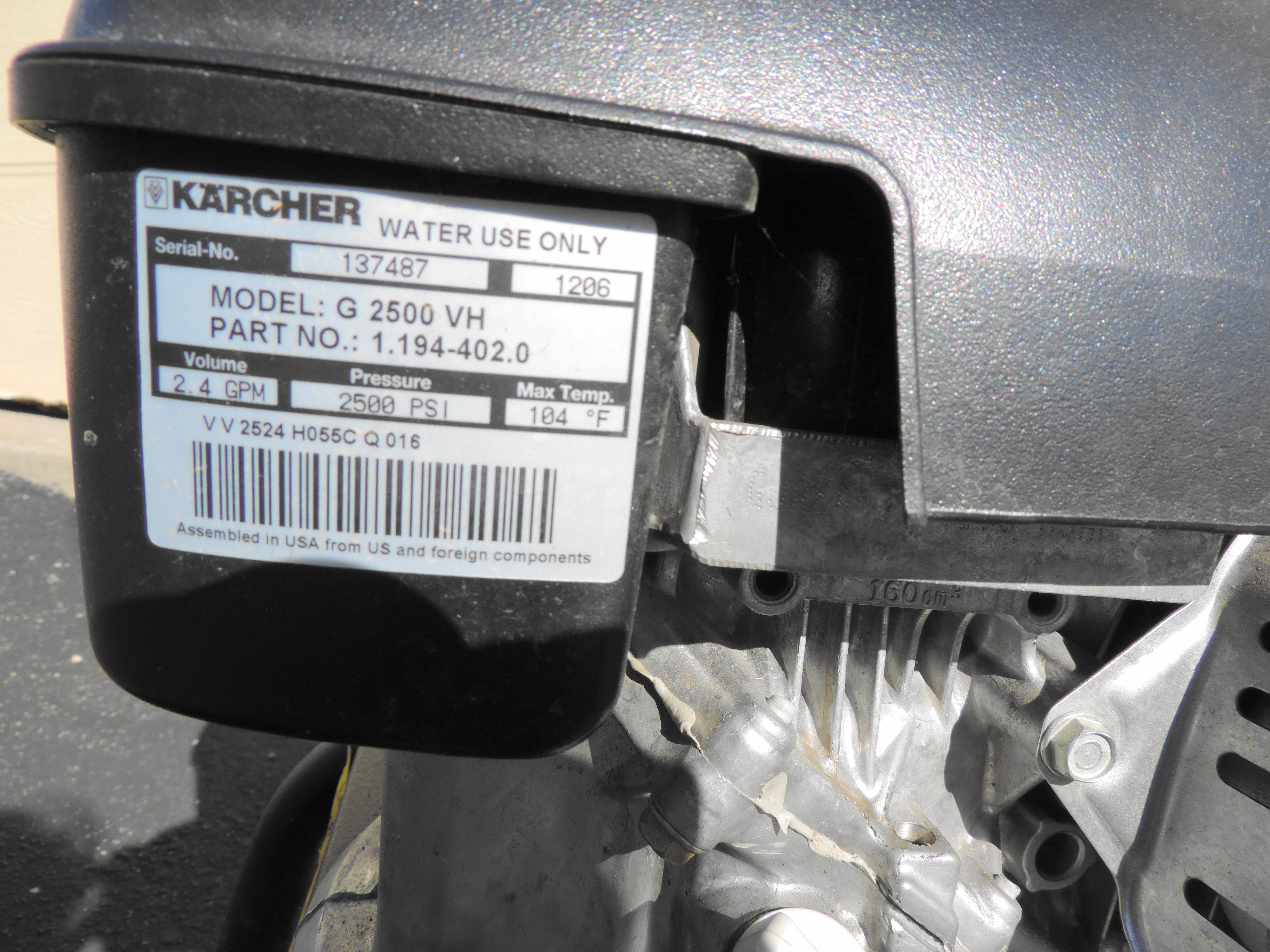 Honda Karcher Pressure Washer