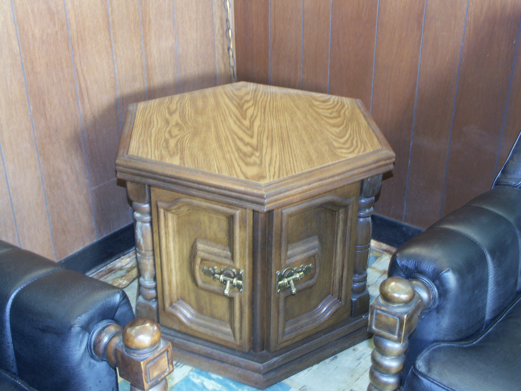 DeVille Furniture Modern Black Vinyl Sofa and Loveseat with Table