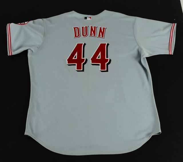 Adam Dunn Cincinnati Reds Signed Game Used Jersey