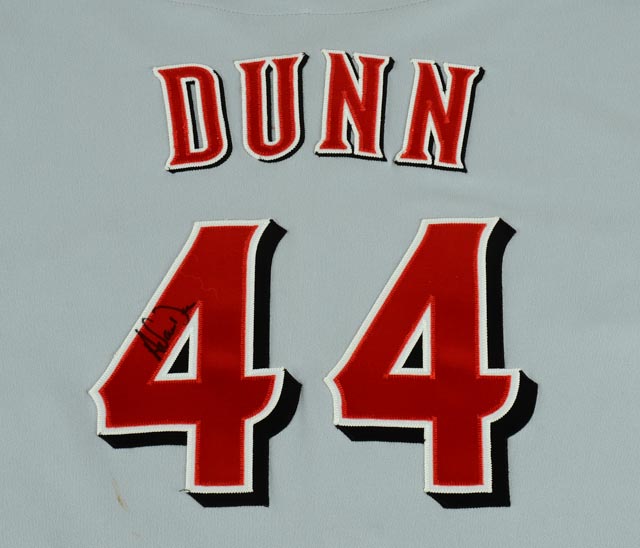 Adam Dunn Cincinnati Reds Signed Game Used Jersey