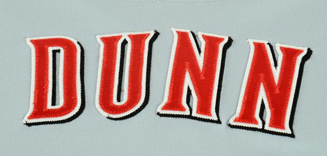 Adam Dunn Cincinnati Reds Signed Game Used Jersey