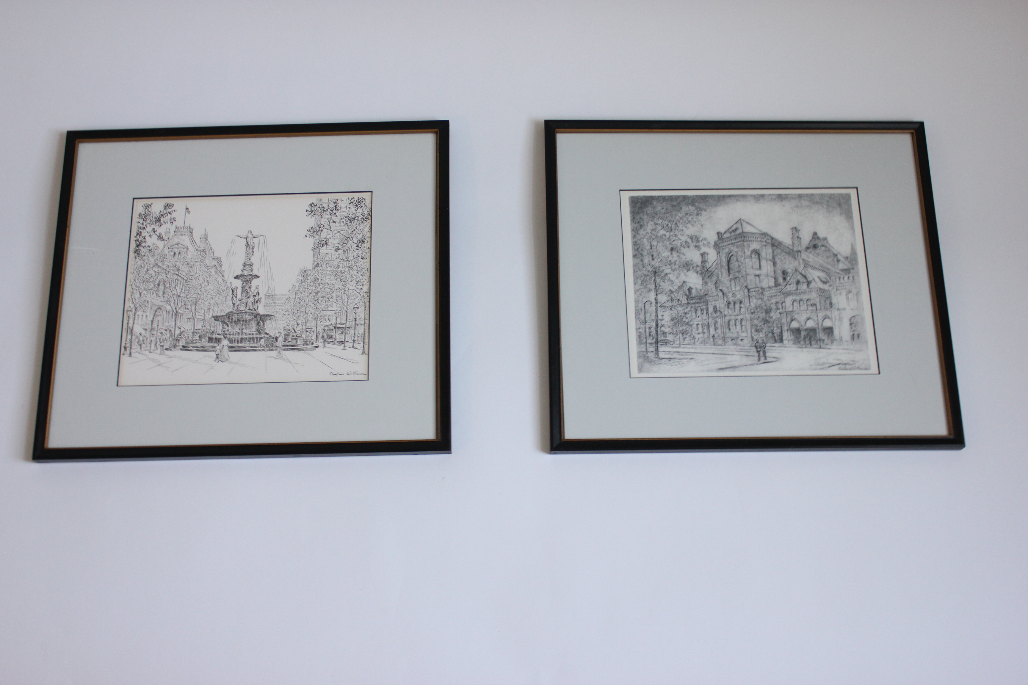 Set of Six Caroline Williams Framed Cincinnati Prints