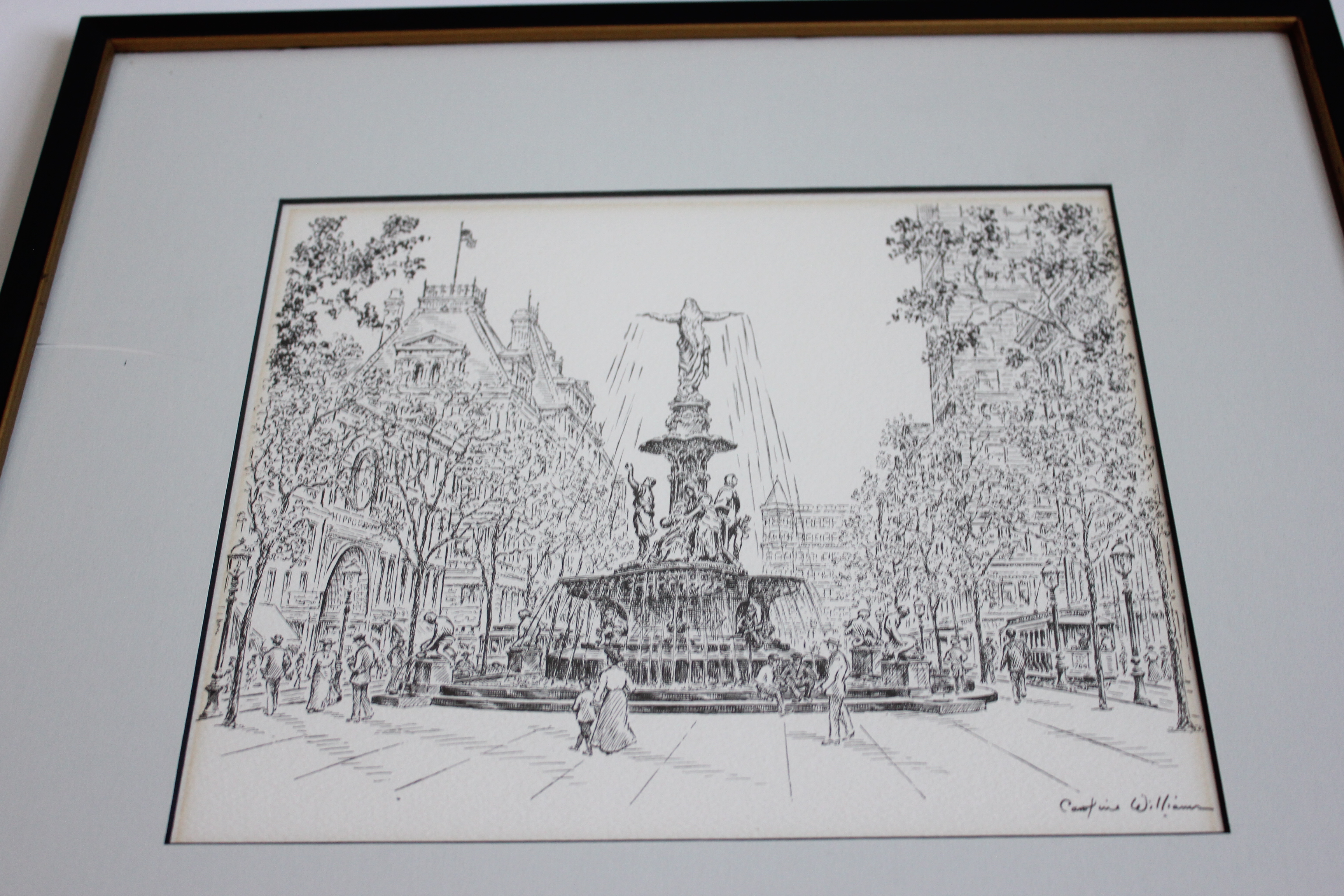 Set of Six Caroline Williams Framed Cincinnati Prints