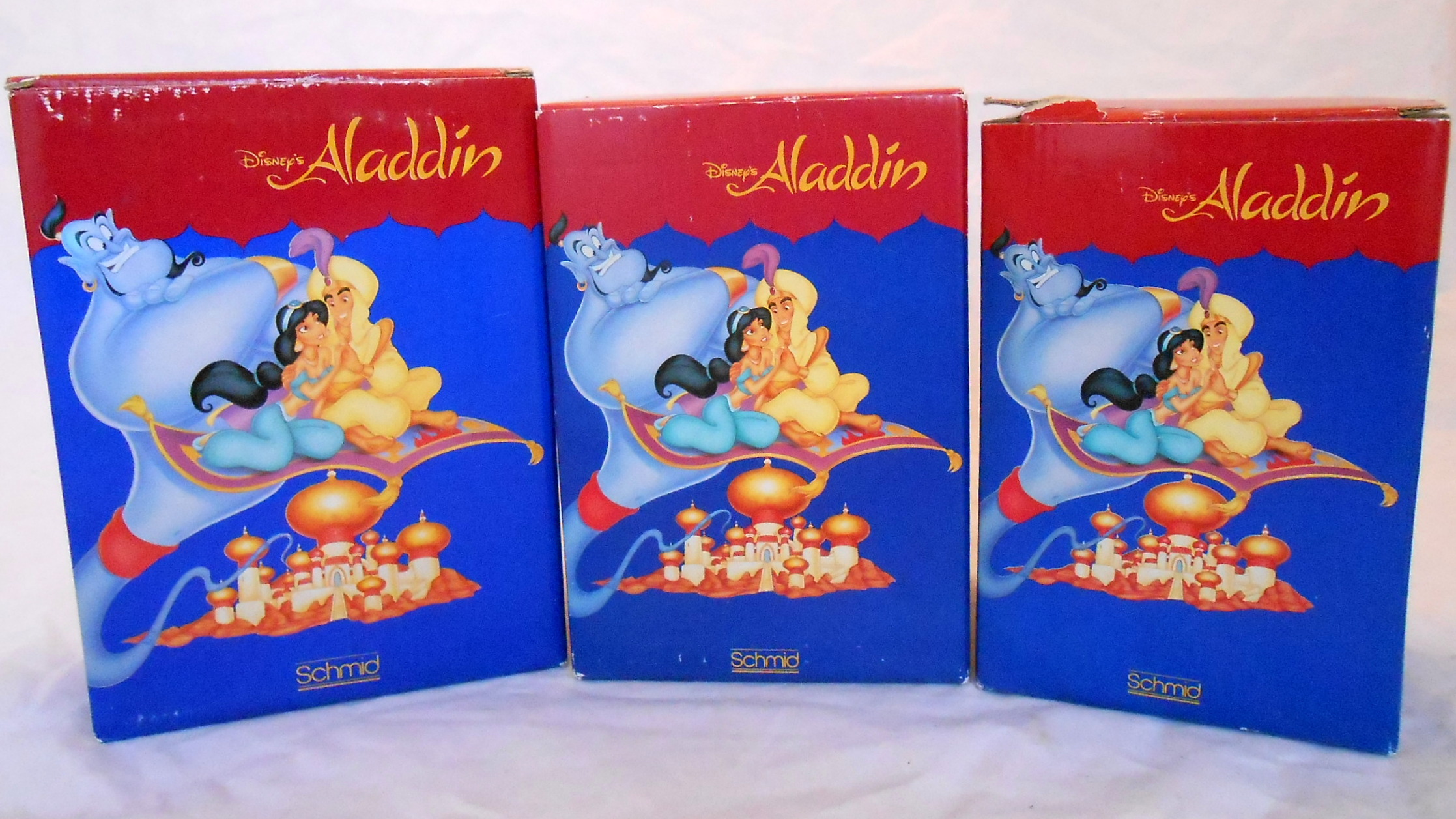 Three Disney's Aladdin Porcelain Collectibles