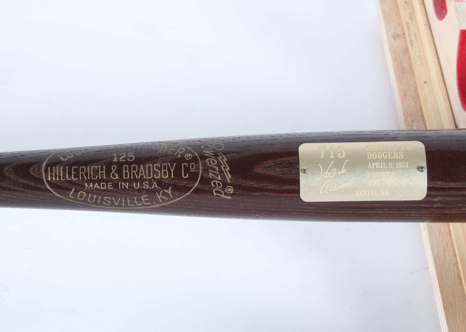 Hank Aaron Hillerich and Bradsby Promotional 715 Baseball Bat