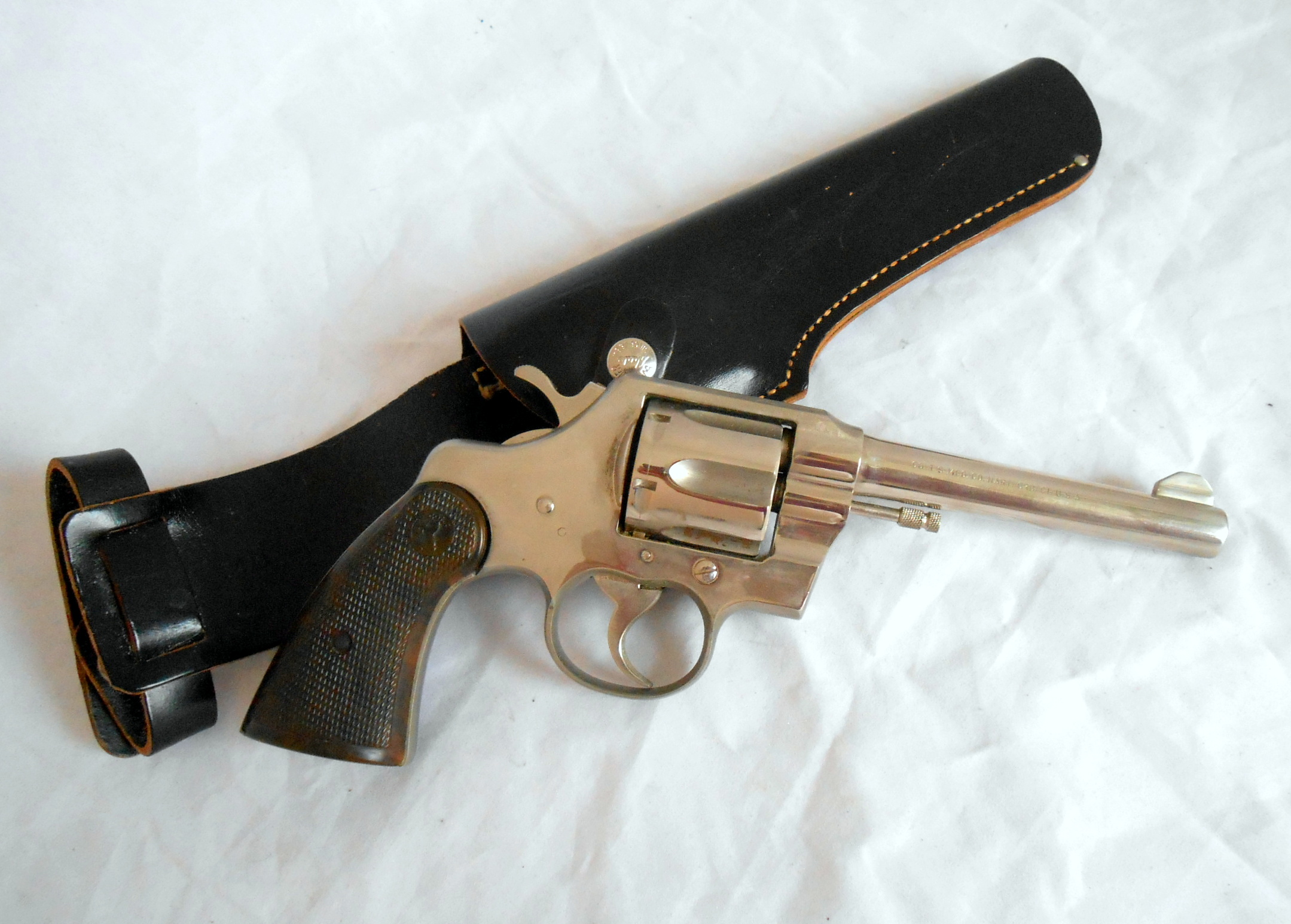 Colt Official Police .38 Special Revolver and Holster