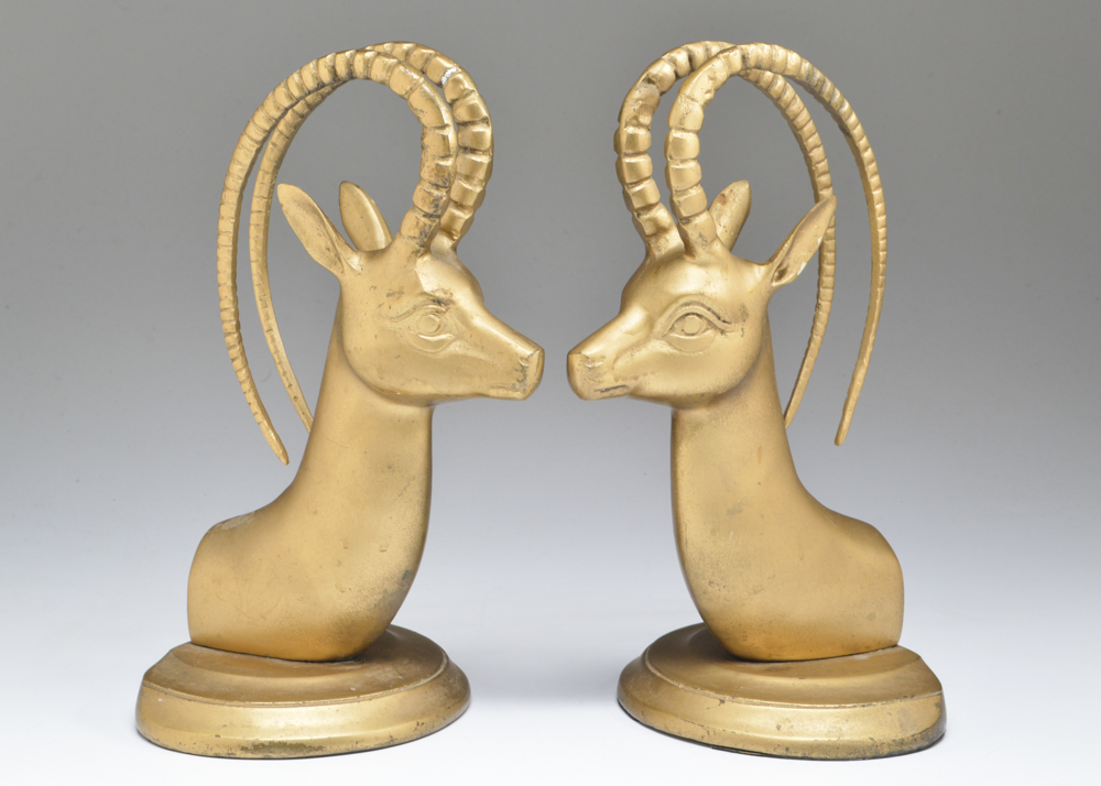 Pair of Gazelle Bookends