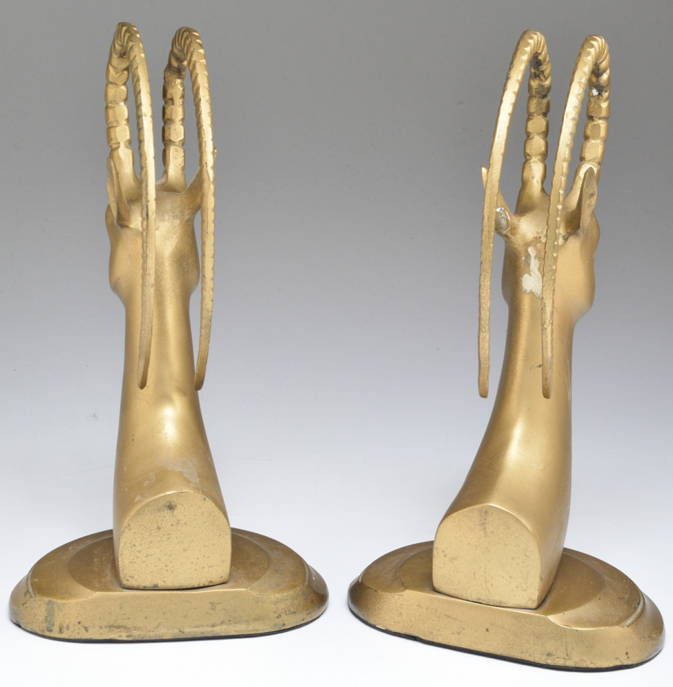 Pair of Gazelle Bookends