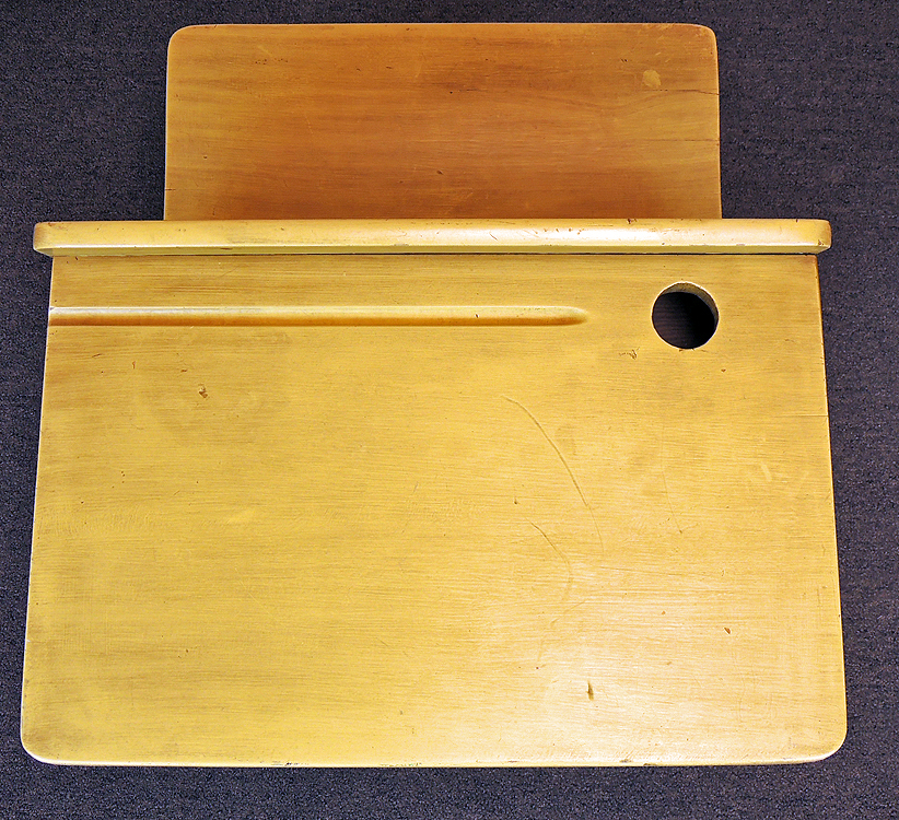 Vintage School Desk with Cast Iron Base