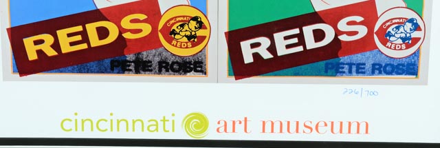 Stunning Pete Rose Andy Warhol Limited Framed Lithograph