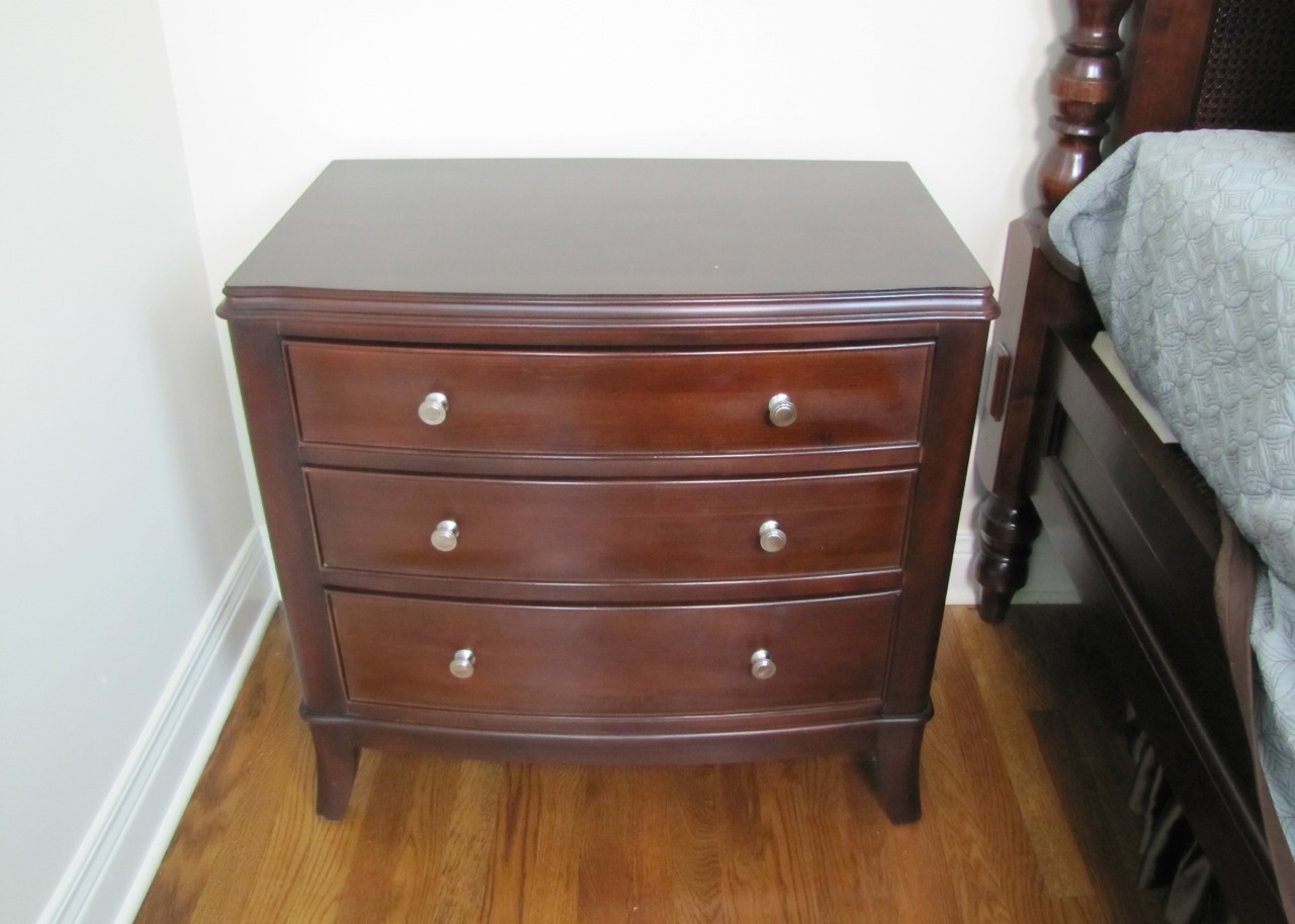 A Designer Mahogany Nightstand by Cresent Furniture Company