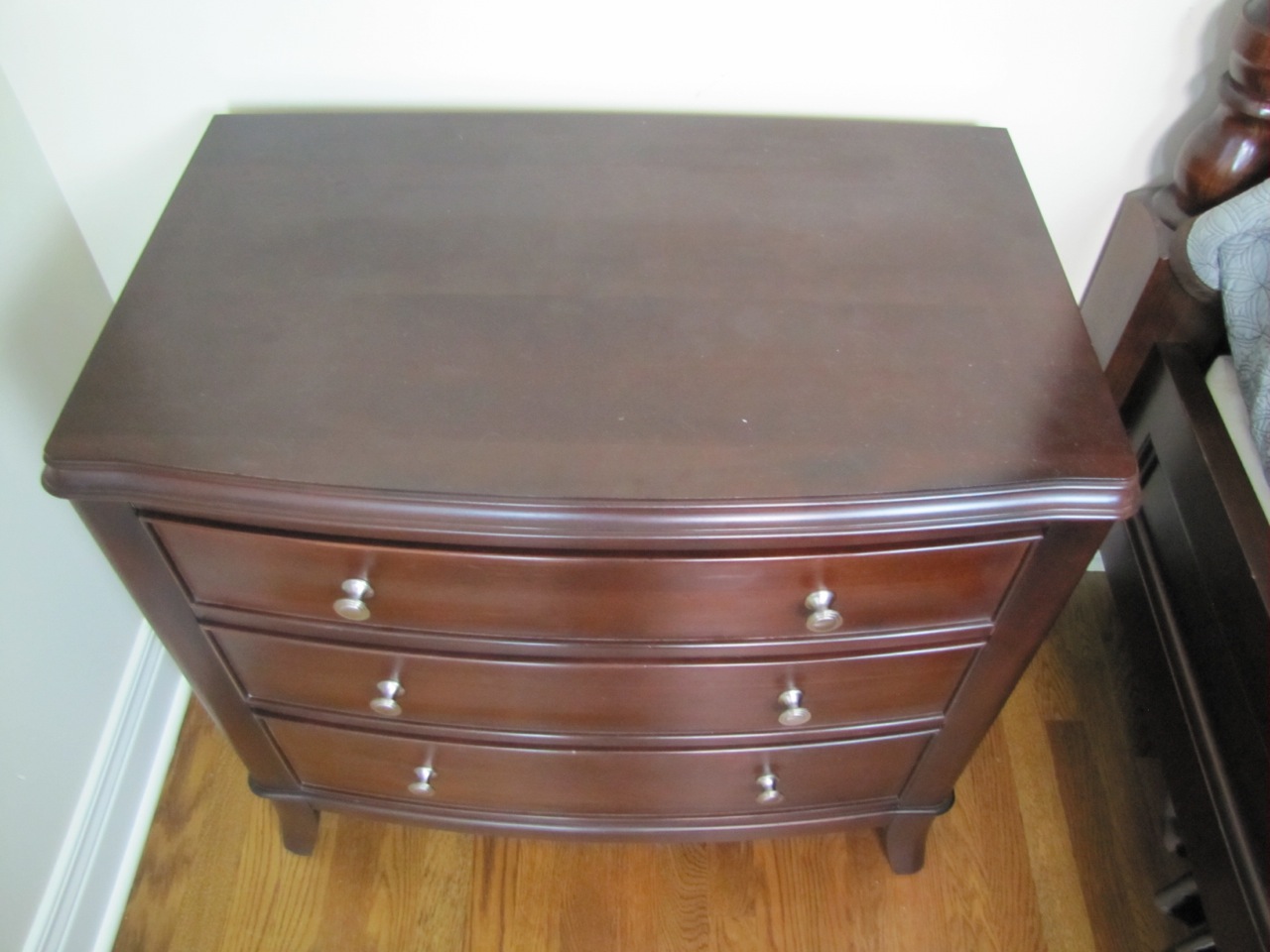 A Designer Mahogany Nightstand by Cresent Furniture Company