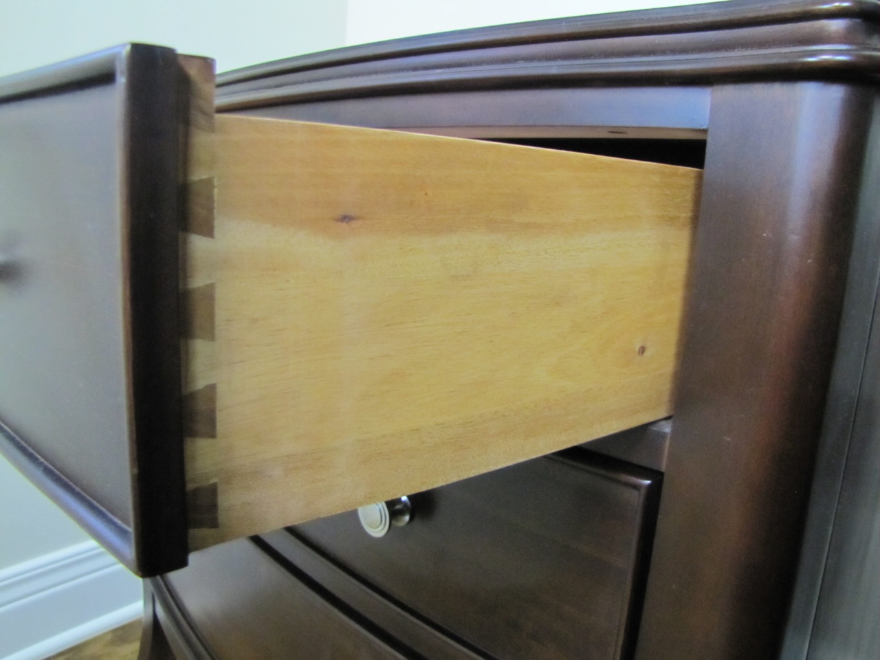 A Designer Mahogany Nightstand by Cresent Furniture Company