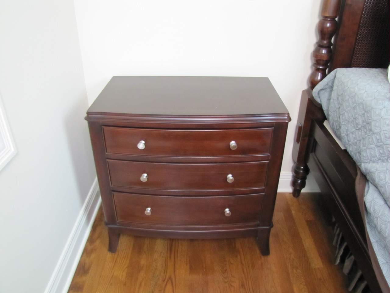 A Designer Mahogany Nightstand by Cresent Furniture Company