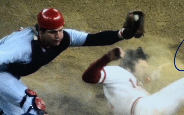 Awesome Pete Rose 1975 World Series Action Photo