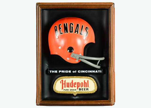 Vintage late 1960s  Cincinnati Bengals Hudepohl Advertisement